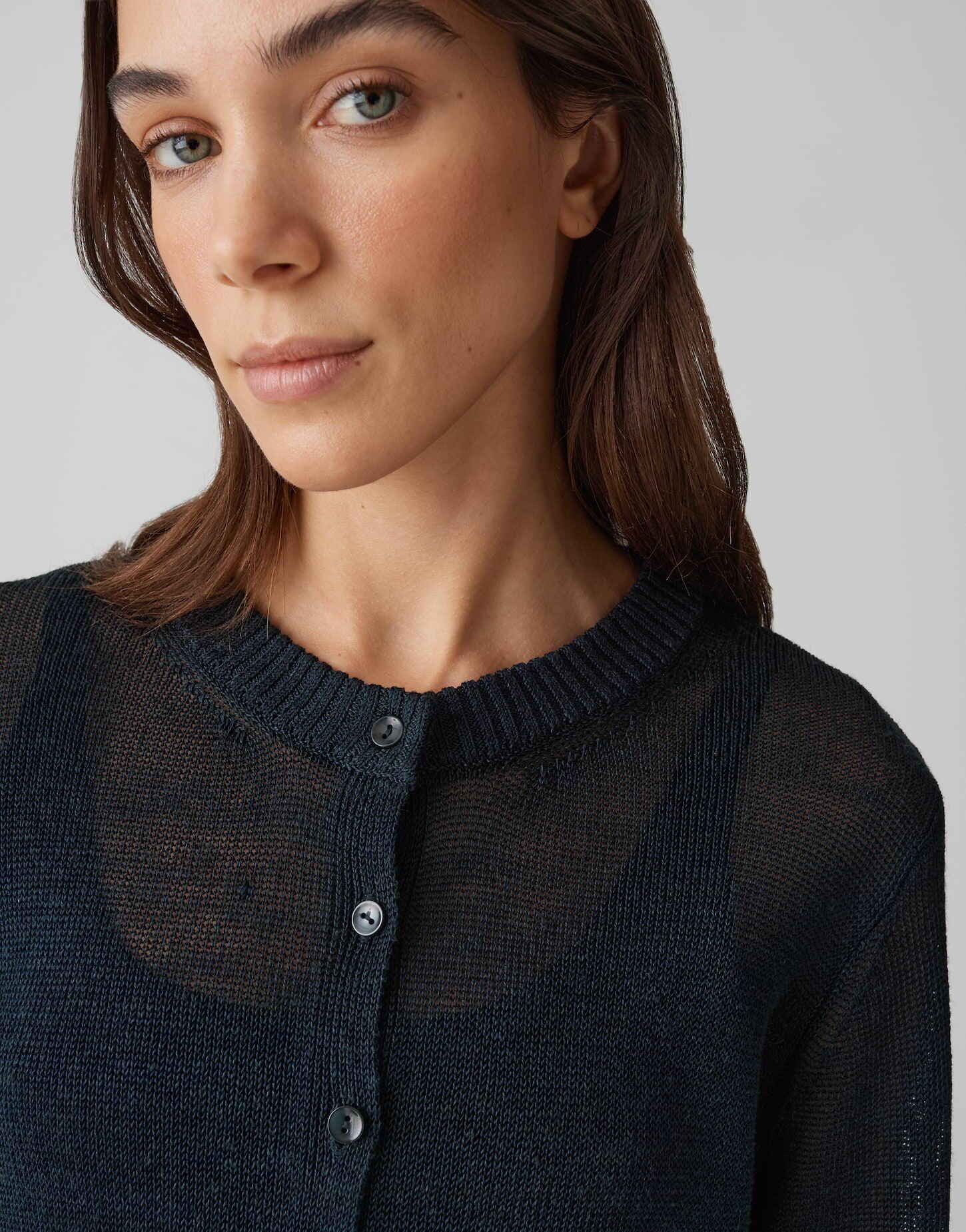 OPUS Strickjacke DATINA Slim softer Feinstrick-Klassiker