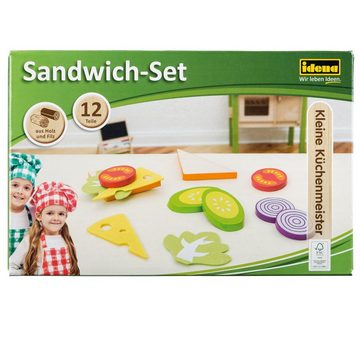 Idena Spielküche Idena 4100105 Kleine Küchenmeister Sandwich Set aus Holz Holz
