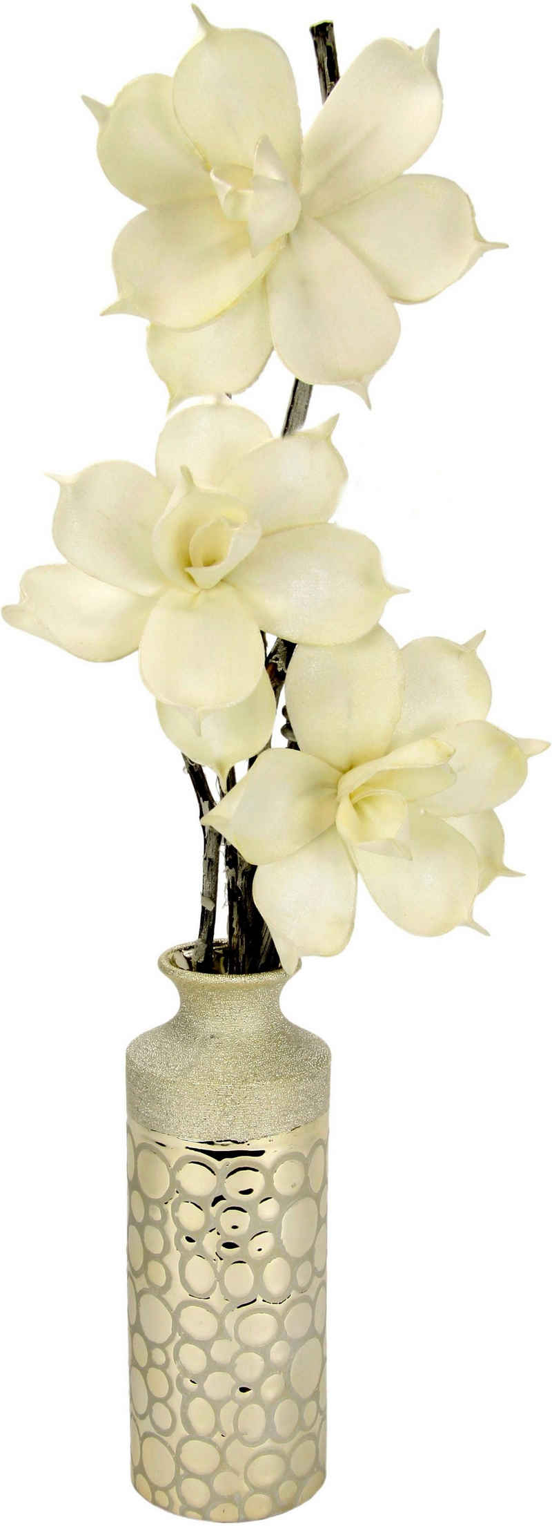 Kunstblume »Soft-Rosenbund« Rose, I.GE.A., Höhe 62 cm, in Vase