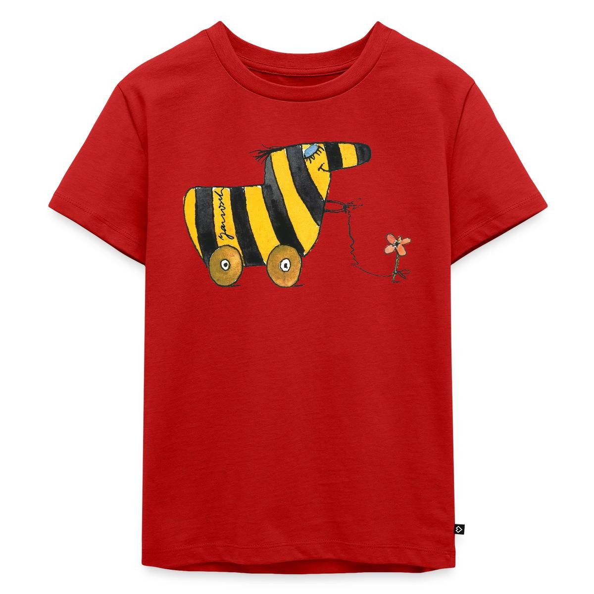 T-Shirt Janosch Große Tigerente Mit Blume Kinder Premium T-Shirt