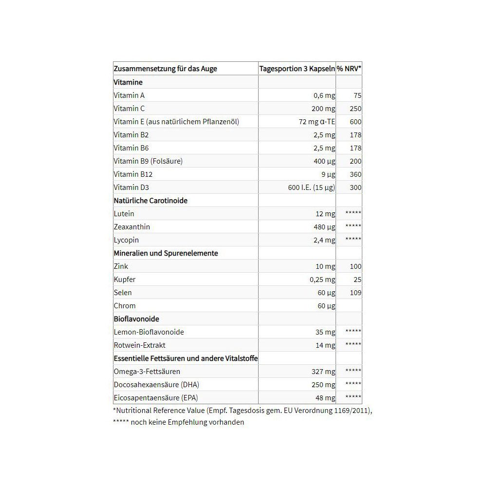 proSan für das Auge, Hochdosierte Augen-Vitamin-Kapseln, Kapseln, 90 St., 64 g