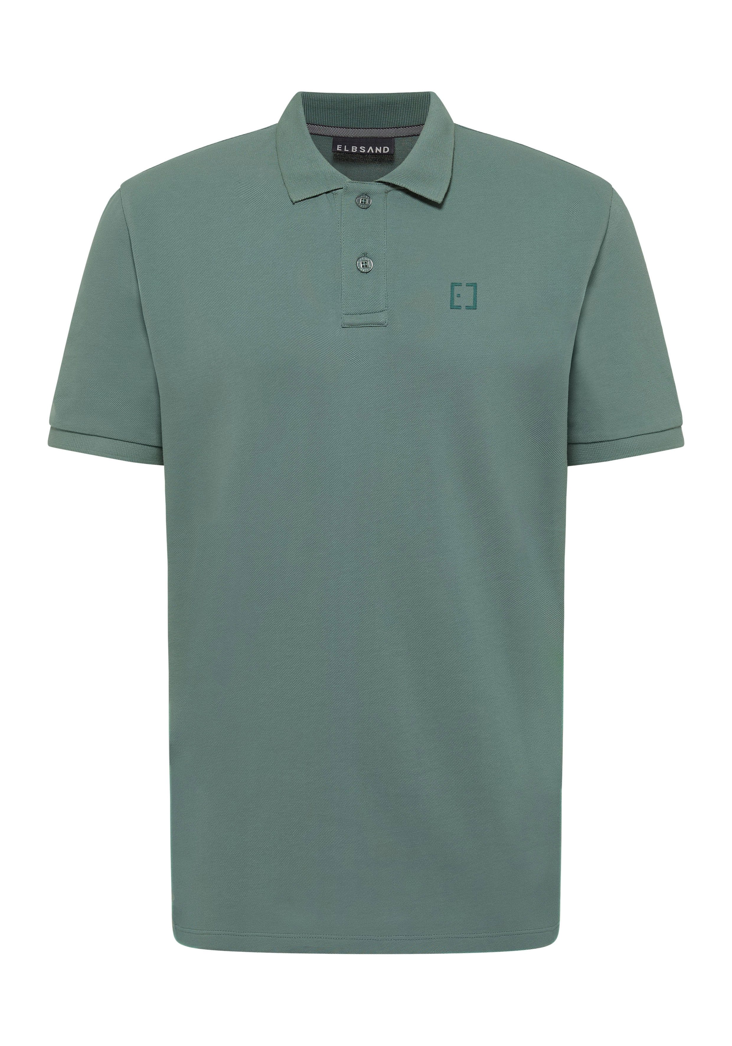 Elbsand Poloshirt Lias Herren Gerippter Flachstrickkragen, normal geschnitten