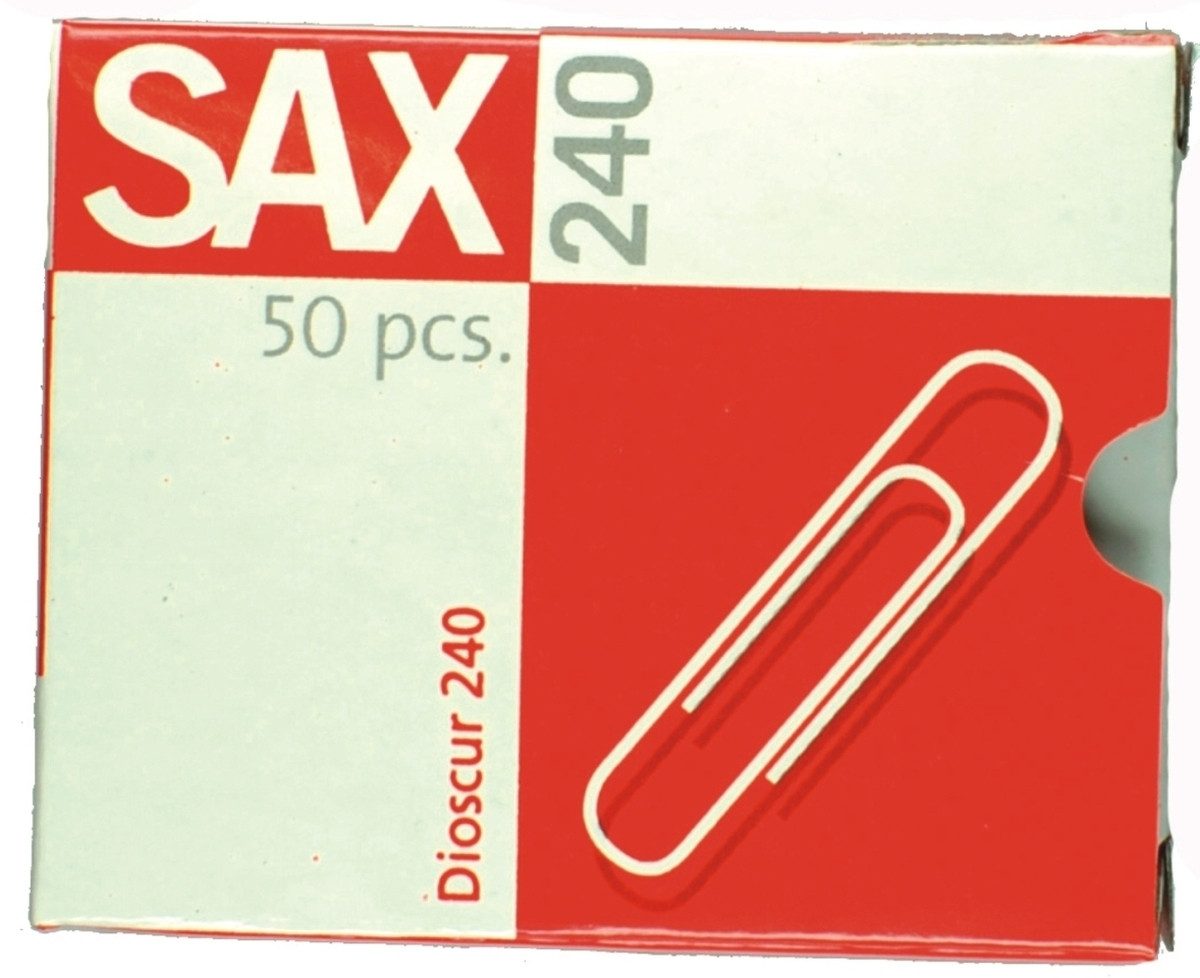 SAX Büroklammer Briefklammern verzinkt 78mm VE=50 Stück