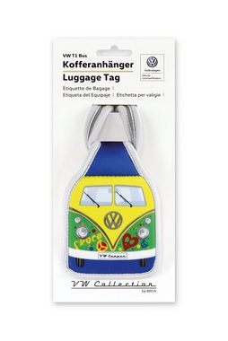 VW Collection by BRISA Gepäckanhänger Volkswagen Kofferanhänger im VW T1 Bulli Bus Design Robuster Adressanhänger für Reisen