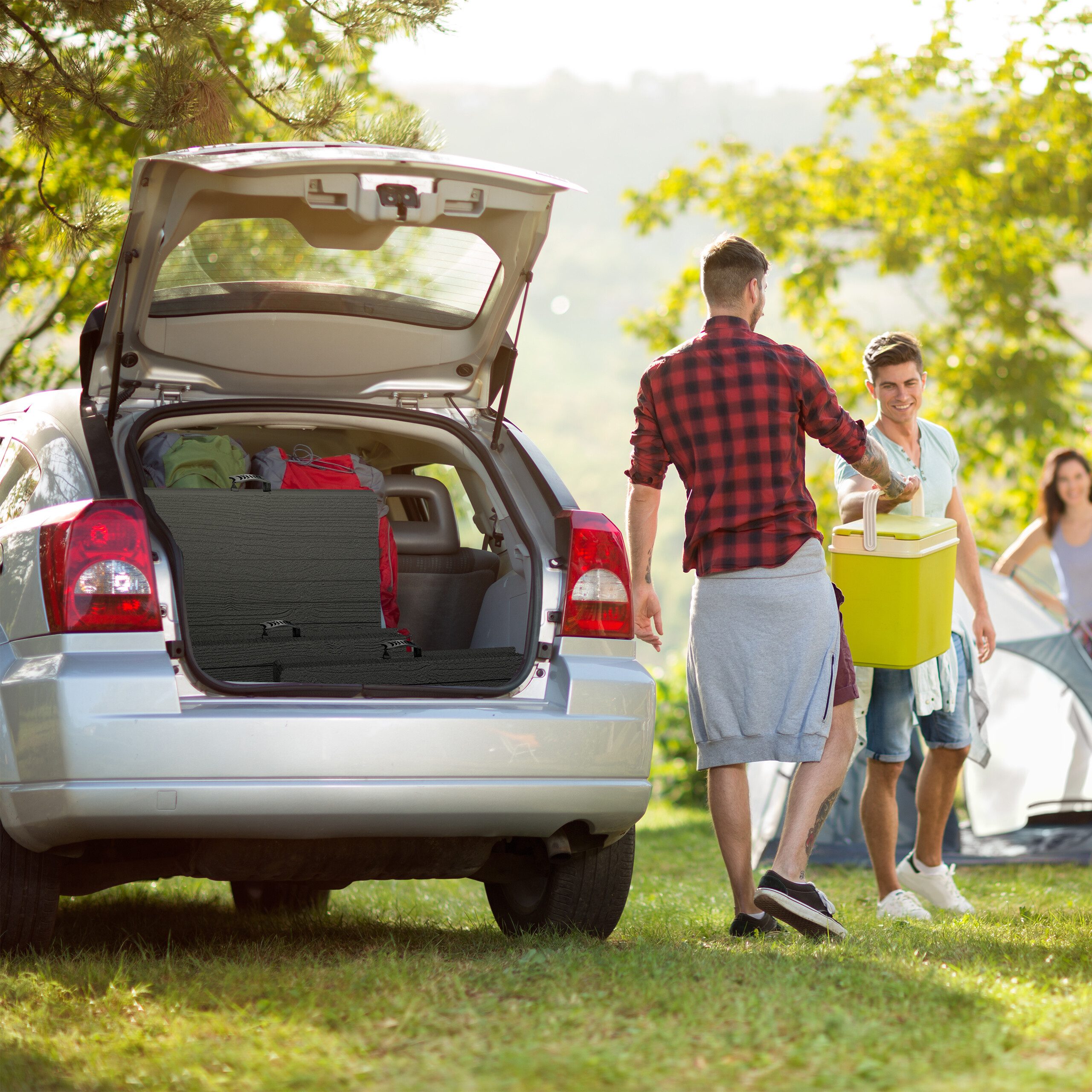 relaxdays Bierzeltgarnitur 3-tlg. Bierzeltgarnitur klappbar, (3er Set, 3-tlg), grau