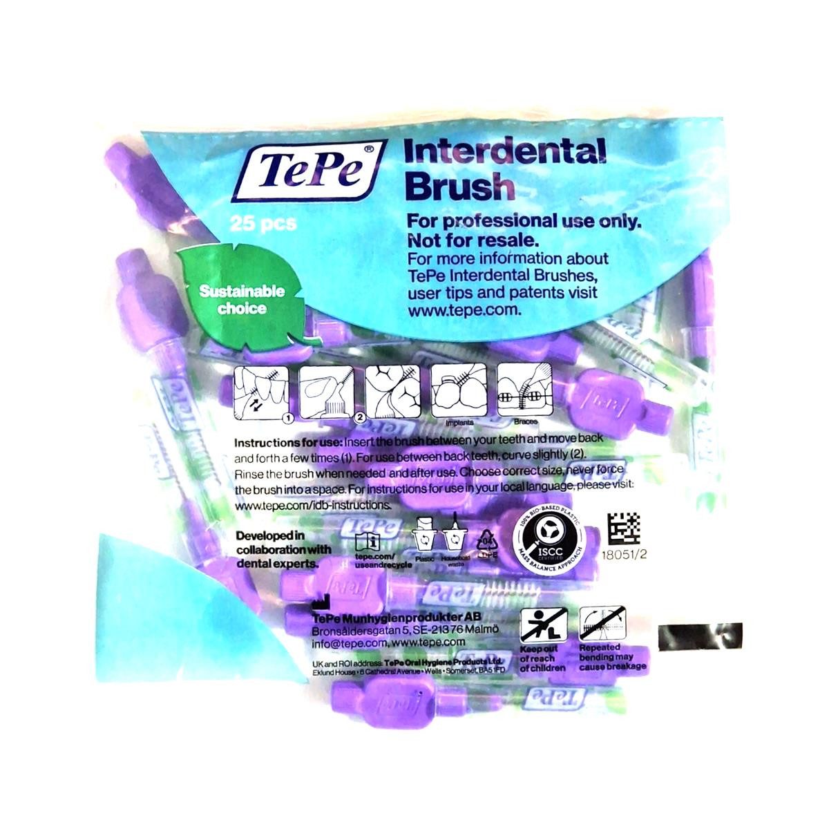 TePe Interdentalbürsten 25x TePe Original Interdentalbürsten 1,1 mm lila - Multipack