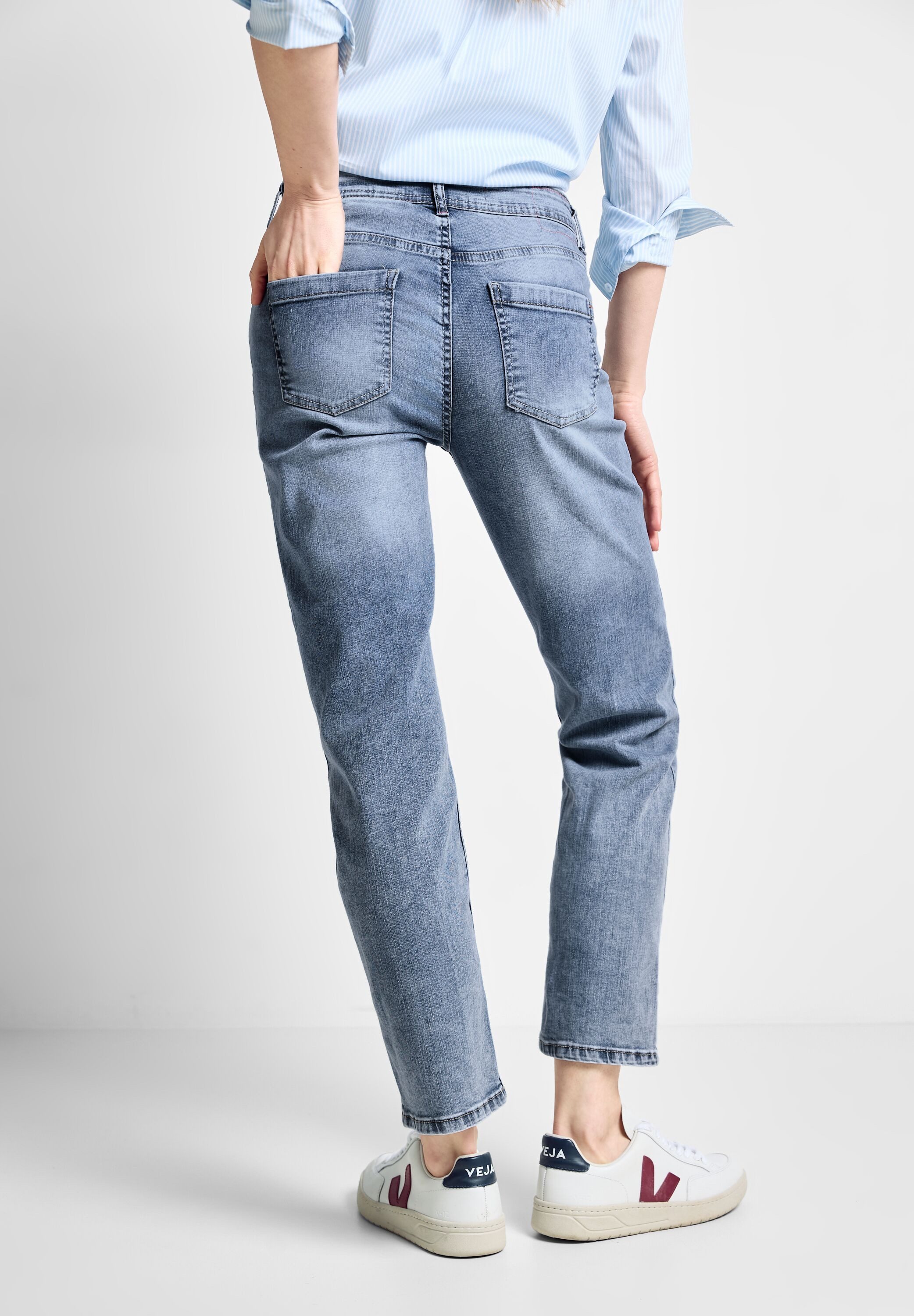 Cecil Slim-fit-Jeans softer Materialmix