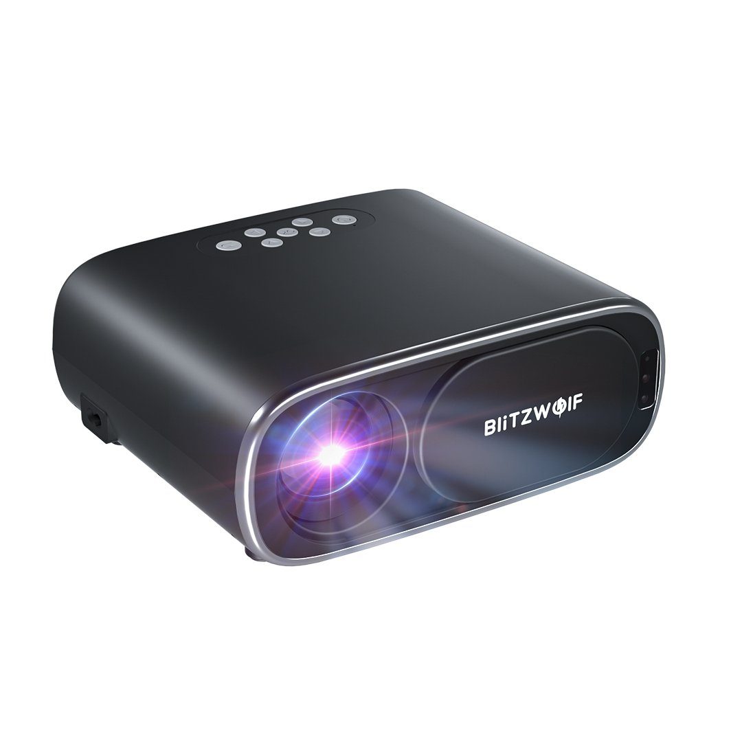 BLiTZWOLF Beamer WIFI (1920 5G px, tragbar) 1000:1, 1080P-Projektor Bluetooth 5.0, 1080 Autofokus, x