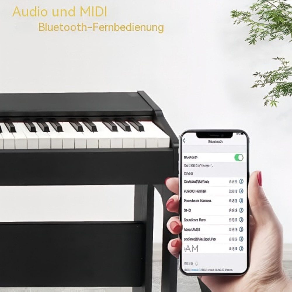 LALAHO Digitalpiano GDP-104/A-815 Elektro Klavier Digital E-Piano,Dual Bluetooth, Digital E-Piano mit 88 Tasten Hammermechanik 128 Rhythmen – Bild 5 von 5