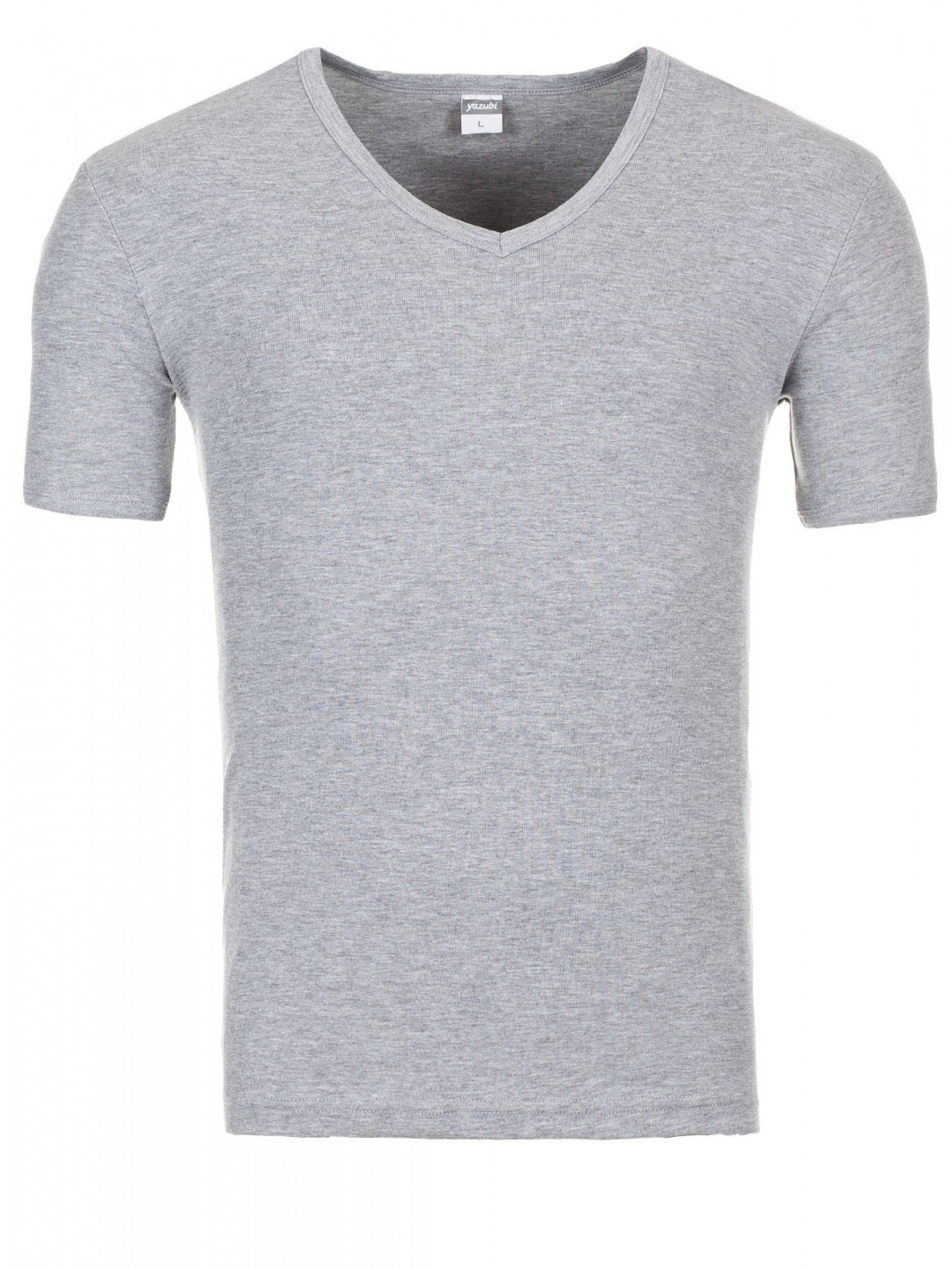 Yazubi V-Shirt Yazubi - Basic V-Neck Tee (1-tlg) bequemes T-shirt mit V-Ausschnitt