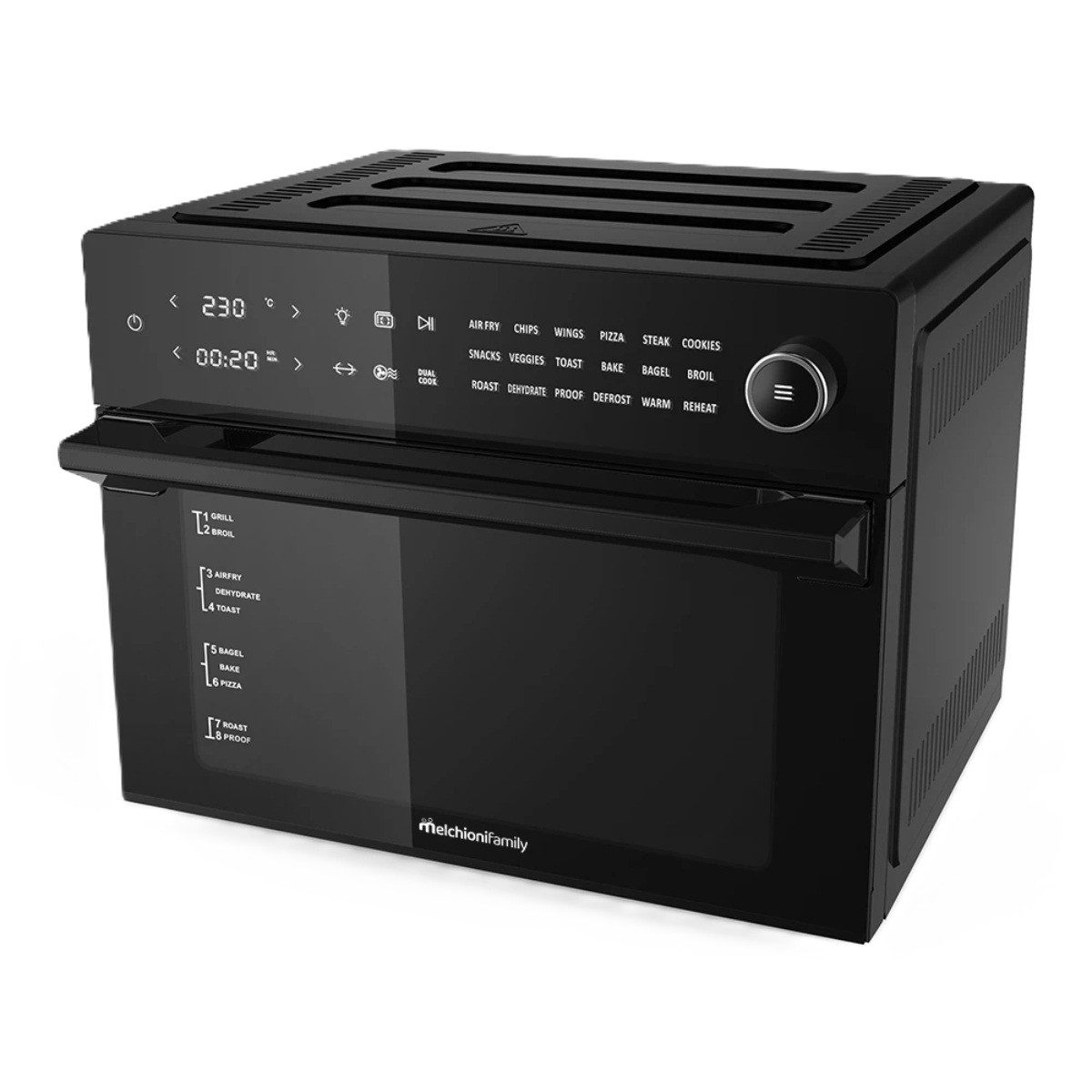Melchioni Heißluftfritteuse Benedetta, 1800 W, Heißluftfritteuse und Backofen in einem Gerät