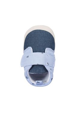 Sterntaler® Baby-Schuh Krabbelschuh (1-tlg) Bequeme Krabbelschuhe - Baby Schuhe Jungs, Babyschuh aus Denim und Baumwollstoff mit Druck - Flexible Schuhe, Maritime Babyschuhe mit Klettverschluss und rutschfester Sohle - Baby Ballerinas Schuhe - Anti-Rutsch-Sohle