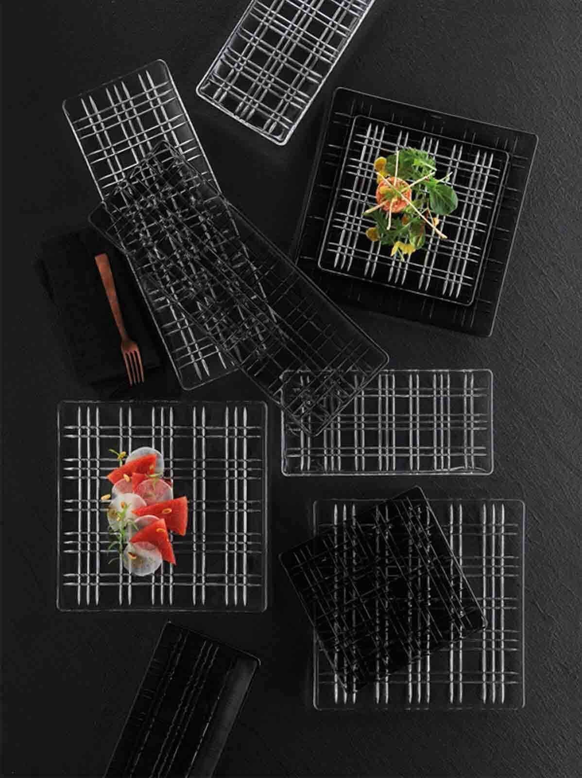 Nachtmann Servierplatte Square Platte 28 x 14 cm, Glas, (1-tlg)