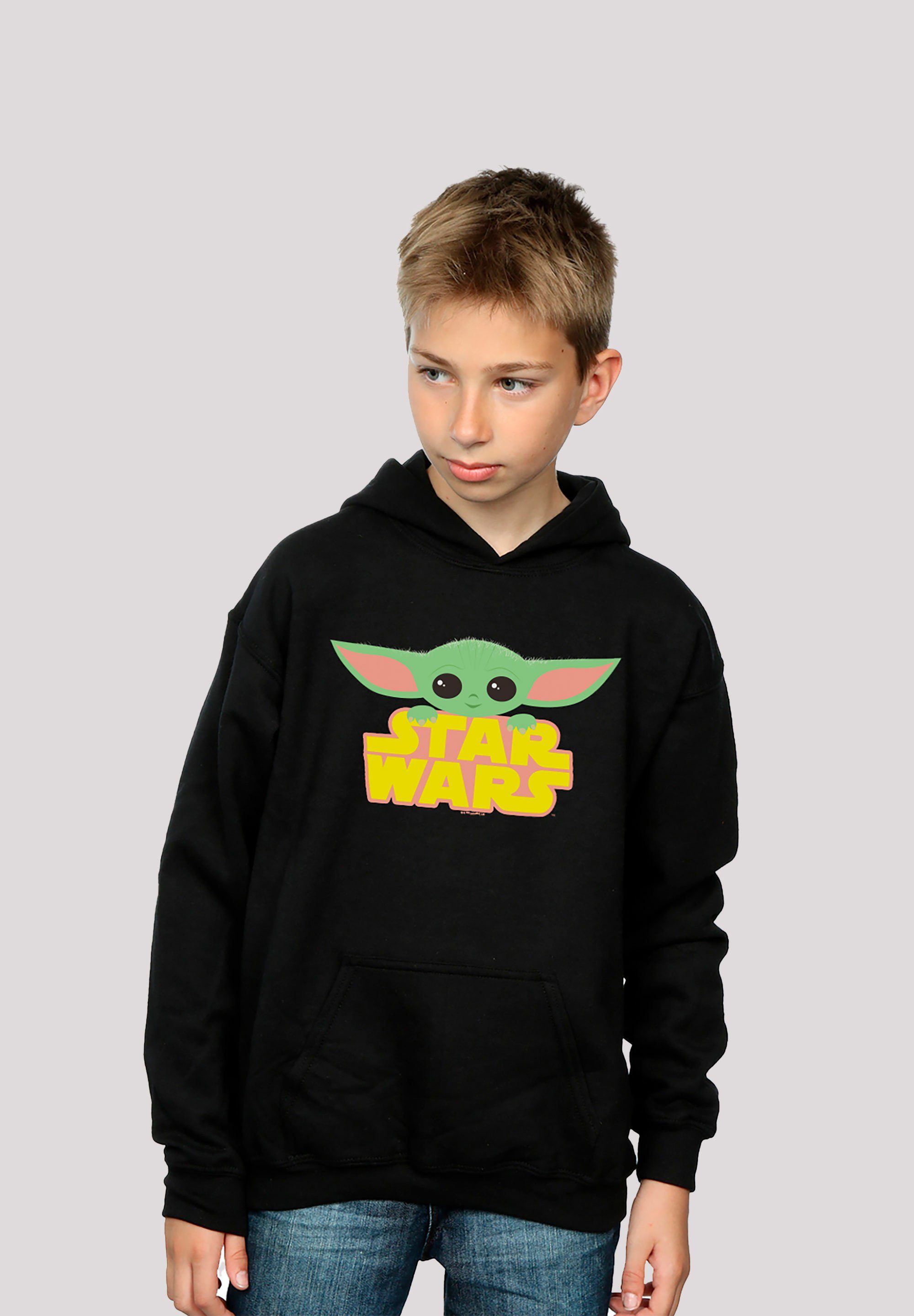 F4NT4STIC Kapuzenpullover Star Wars The Mandalorian Yoda Star Wars Logo Krieg der Sterne Print schwarz