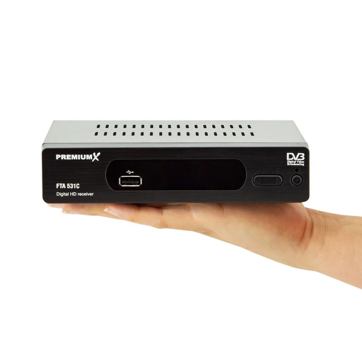 PremiumX FTA 531C Kabel Receiver FullHD HDMI Digital DVB-C TV USB SCART Kabel-Receiver