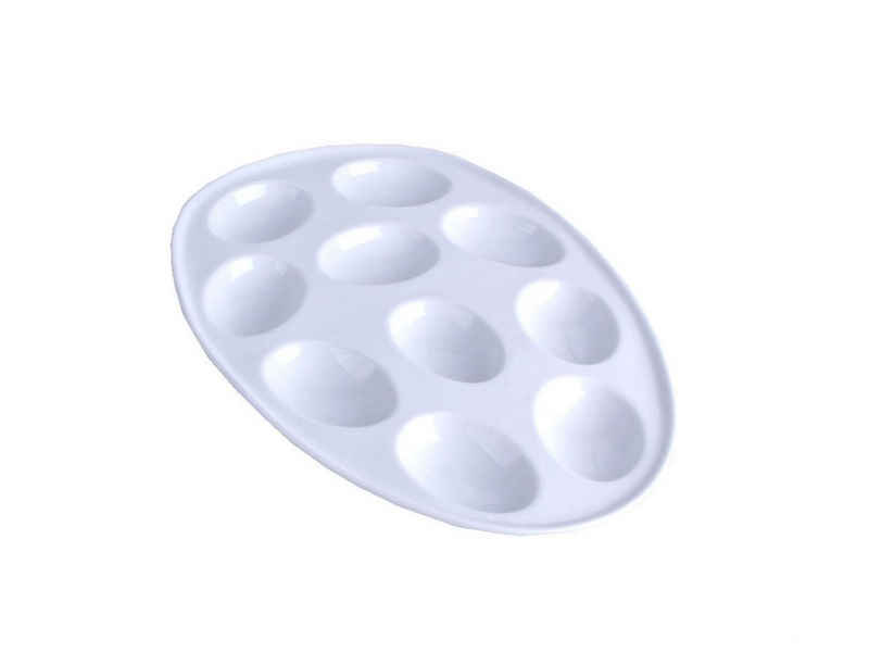 Neuetischkultur Dekoschale Servierschale Aufbewahrungsschale für 10 Eier (Stück, 1 St., 1 Eierschale), Kühlschrankschale