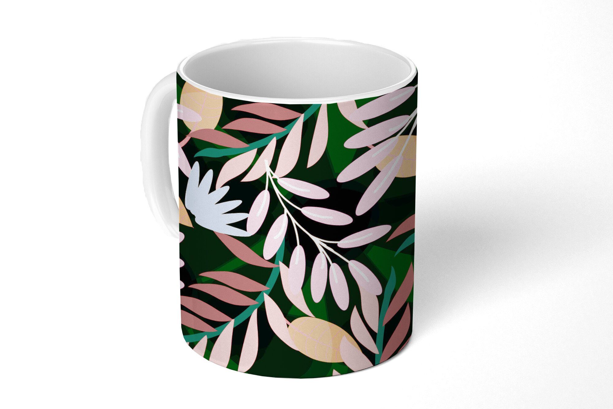 MuchoWow Tasse Tropisch - Blumen - Muster, Keramik, Kaffeetassen, Teetasse, Becher, Teetasse, Geschenk