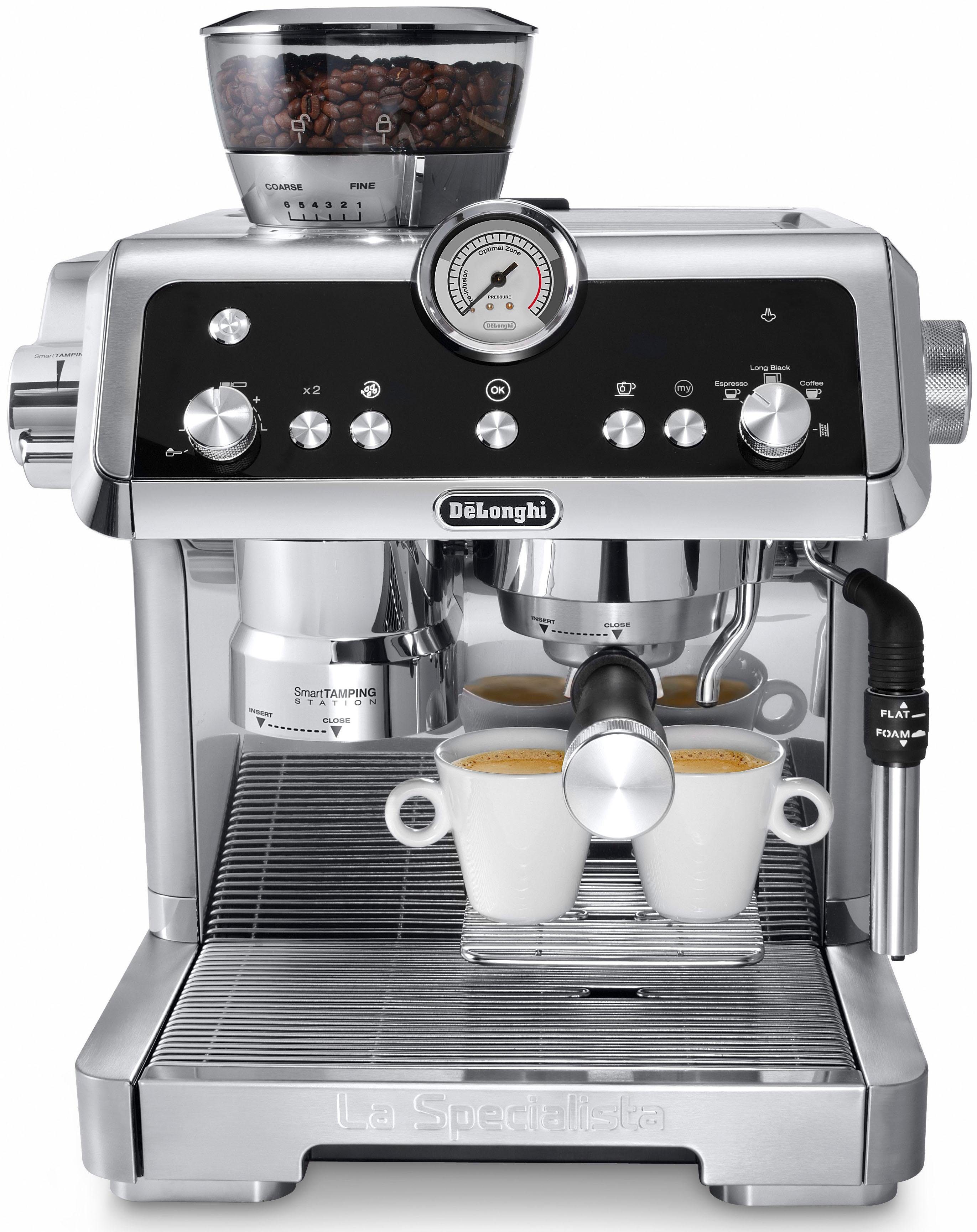 De'Longhi Espressomaschine La Specialista EC9335.M, Siebträger mit  integriertem Mahlwerk und smarten Funktionen für den Barista zu Hause,  Silber online kaufen | OTTO
