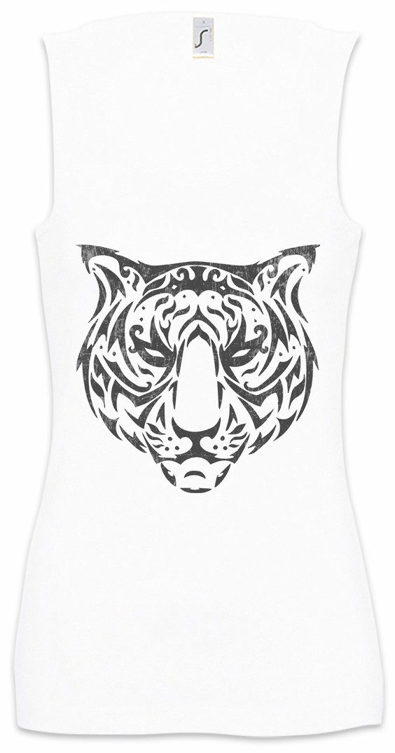 Urban Backwoods Tanktop Tribal Tiger II Ärmelloses Женщинам T-Shirt Kultur Kelten Tattoo Knoten Keltisch Kreuz Cross Runen