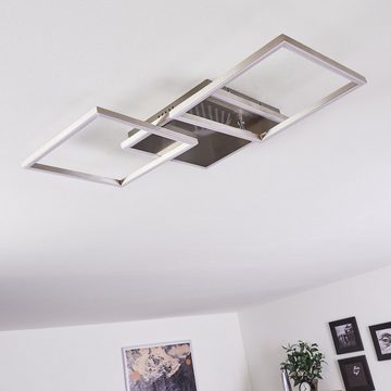 hofstein Deckenleuchte »Bocale« Deckenlampe eckig in Nickel, 3000 Kelvin, mit 3 verstellbaren Strahlern, je 7 Watt, 1400 Lumen