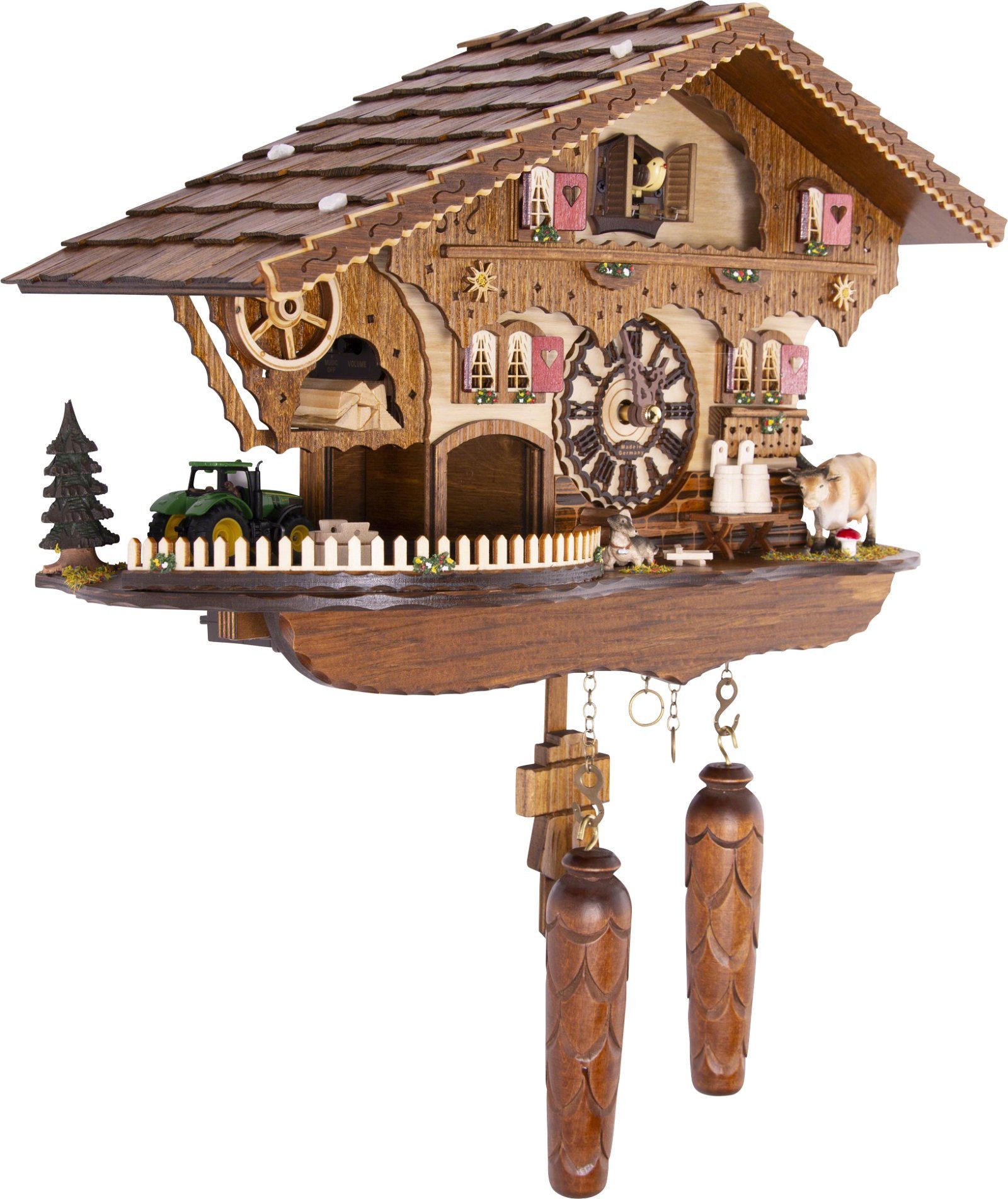 Trenkle Wanduhr Kuckucksuhr Chalet-Stil Quarz-Uhrwerk 27cm von Trenkle Uhren