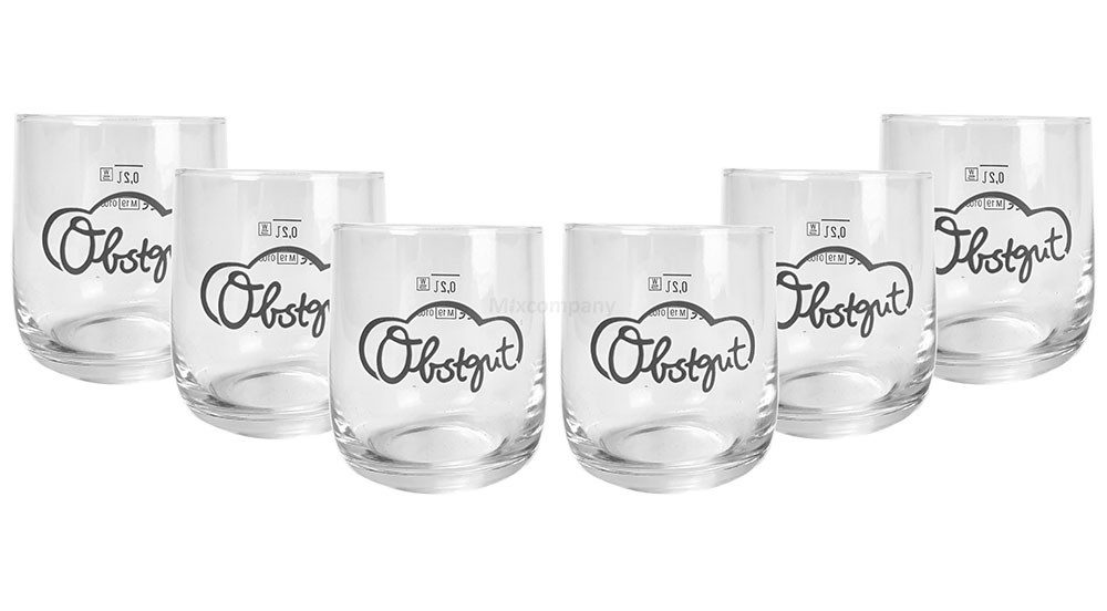 Gläser-Set Obstgut Glas - 12er Set Gläser / Glas / 0,2L Eichung / Eichstrich Sa