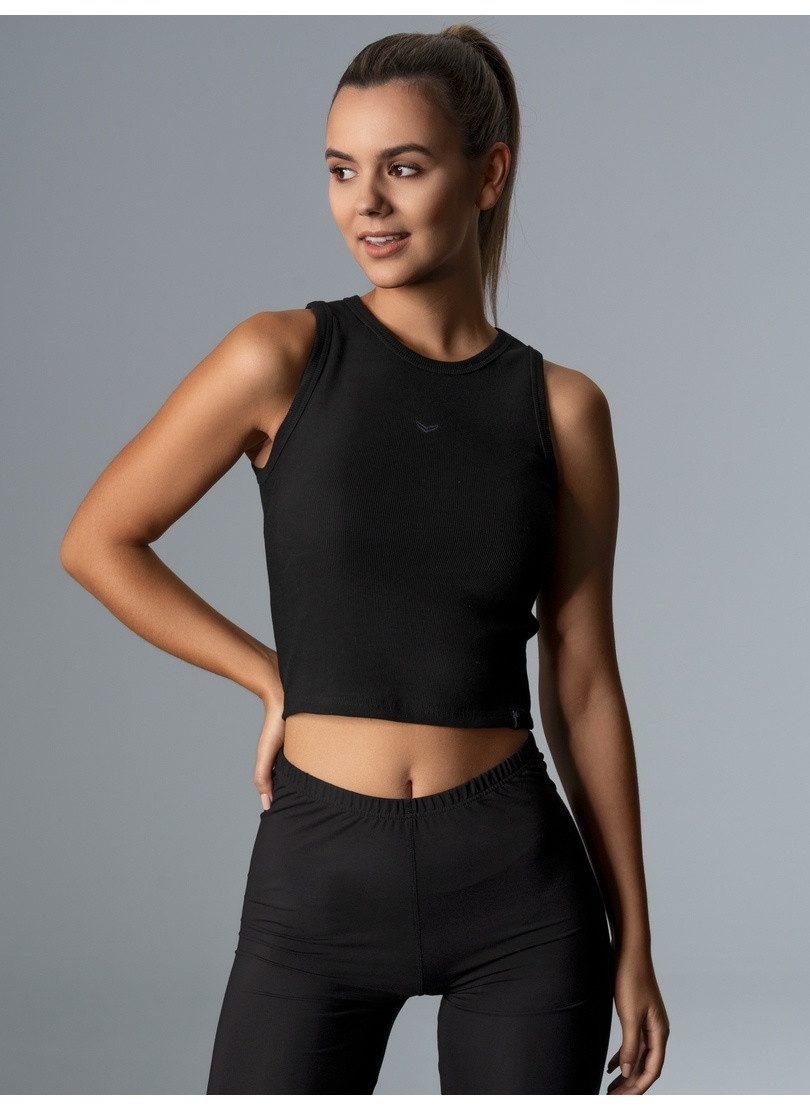 Trigema Crop-Top TRIGEMA Cropped Top aus elastischem Doppelripp (1-tlg)