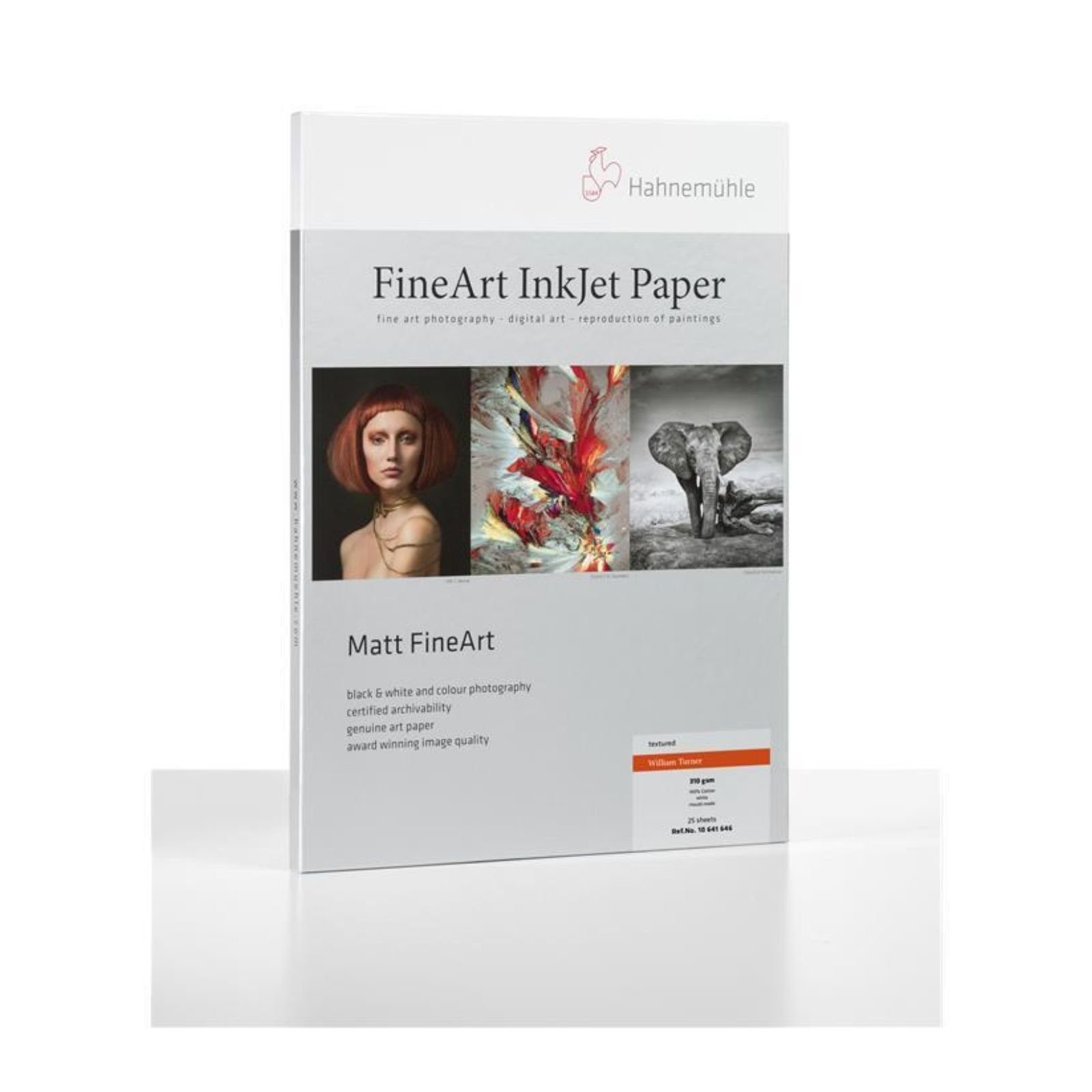 - DIN William Blatt FineArt Inkjet-Papier Hahnemühle g/m² A3+ - Turner 25 - 310 Fotopapier