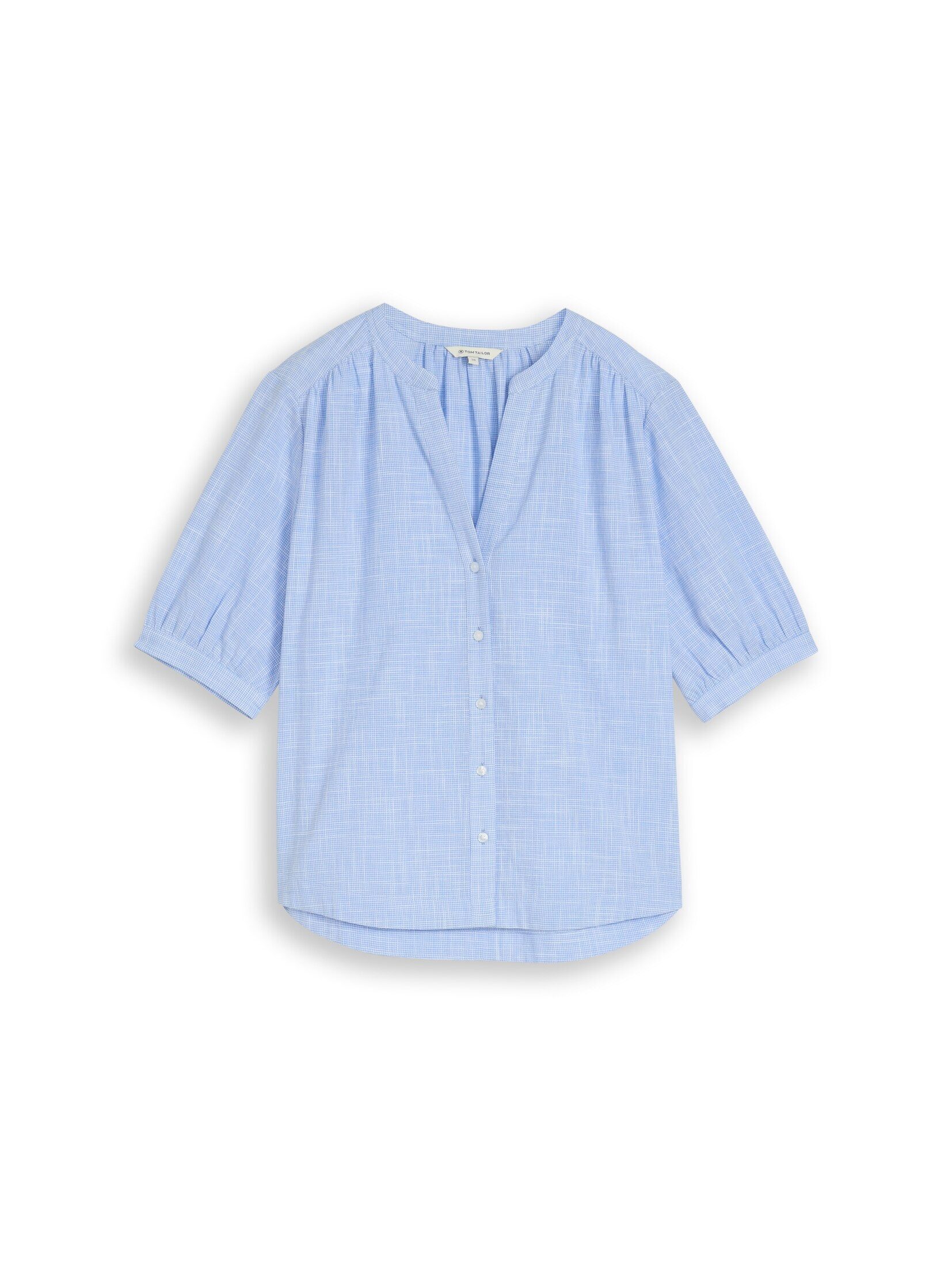 TOM TAILOR Kurzarmbluse Blusen & Shirts Bluse aus Baumwolle günstig online kaufen