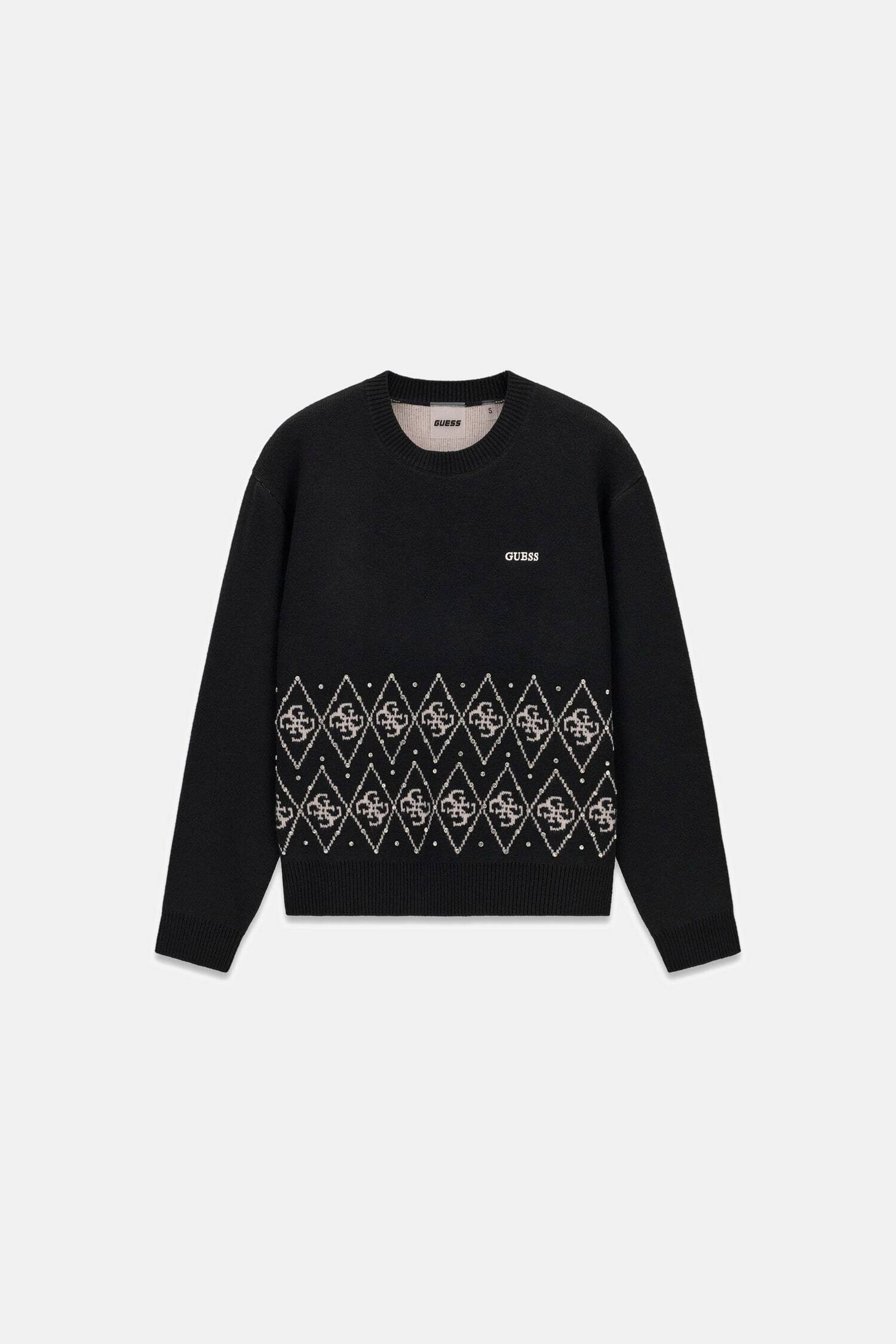 Guess Strickpullover LILY LS CN 4G JACQUARD SWTR