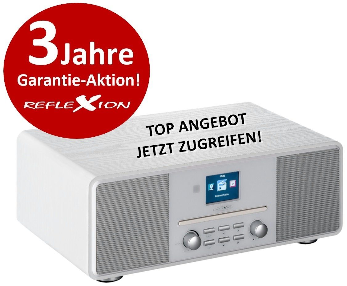 Reflexion HRA19INT Internet-Radio (Digitalradio (DAB), 160 W, 2,4" TFT Farbdisplay, Bluetooth, AUX-IN, Kopfhöreranschluss, WLAN)