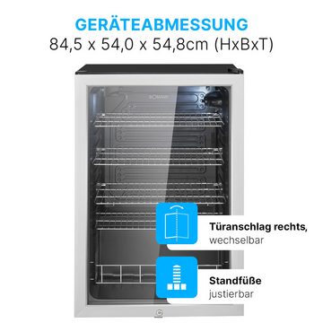 BOMANN Getränkekühlschrank KSG 7288, 84.5 cm hoch, 54 cm breit, mit 115L Nutzinhalt & abschließbarer Gerätetür