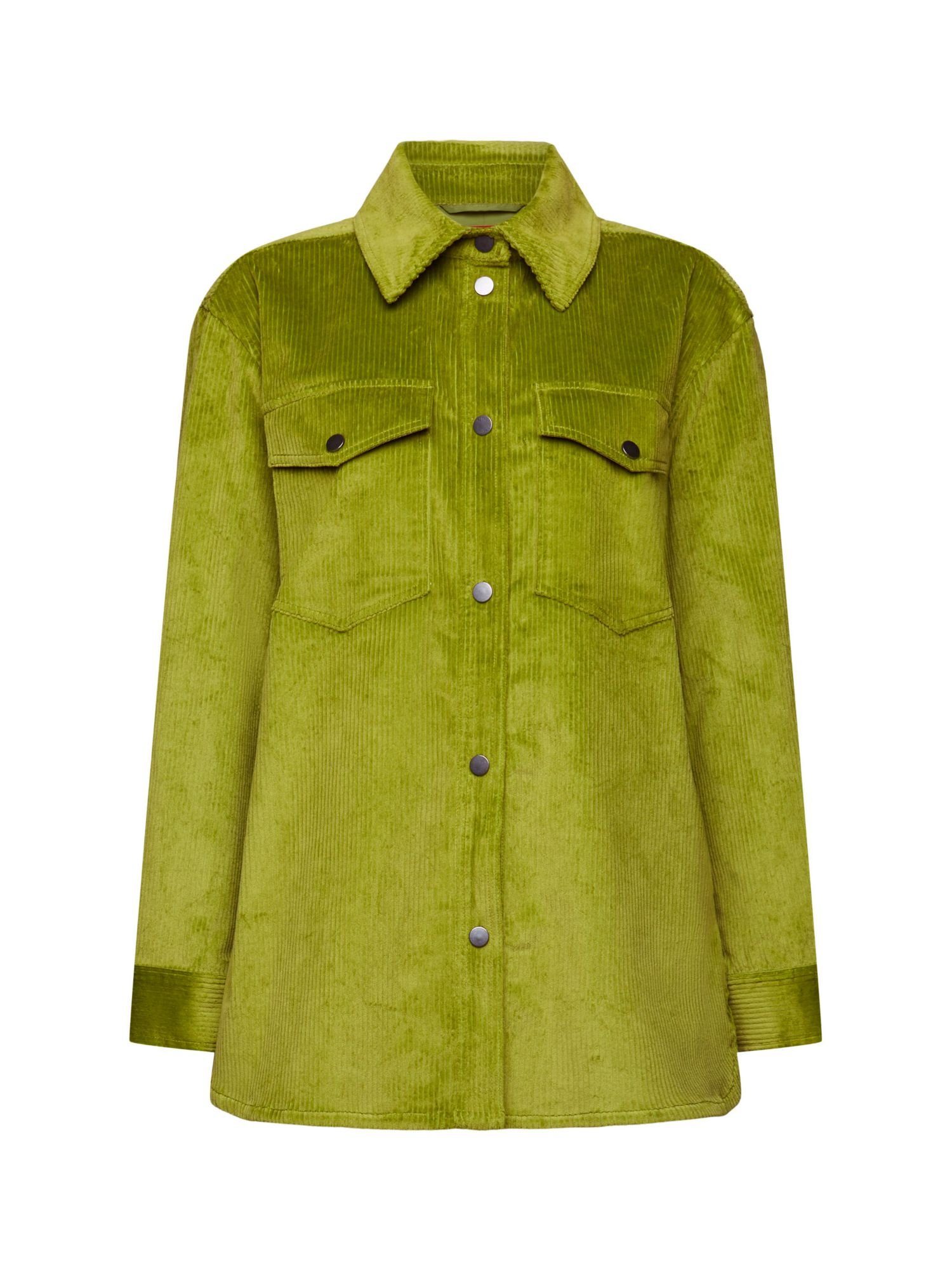 (1-tlg) LEAF Strickjacke GREEN Esprit Button-Down-Cordhemd