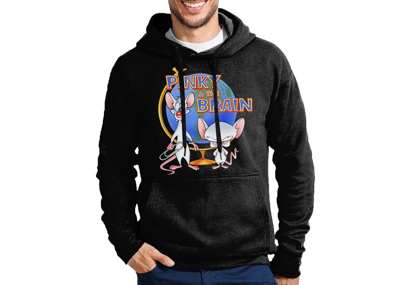Blondie & Brownie Hoodie Pinky and the Brain Comic Cartoon Weltherrschaft mit Kapuze