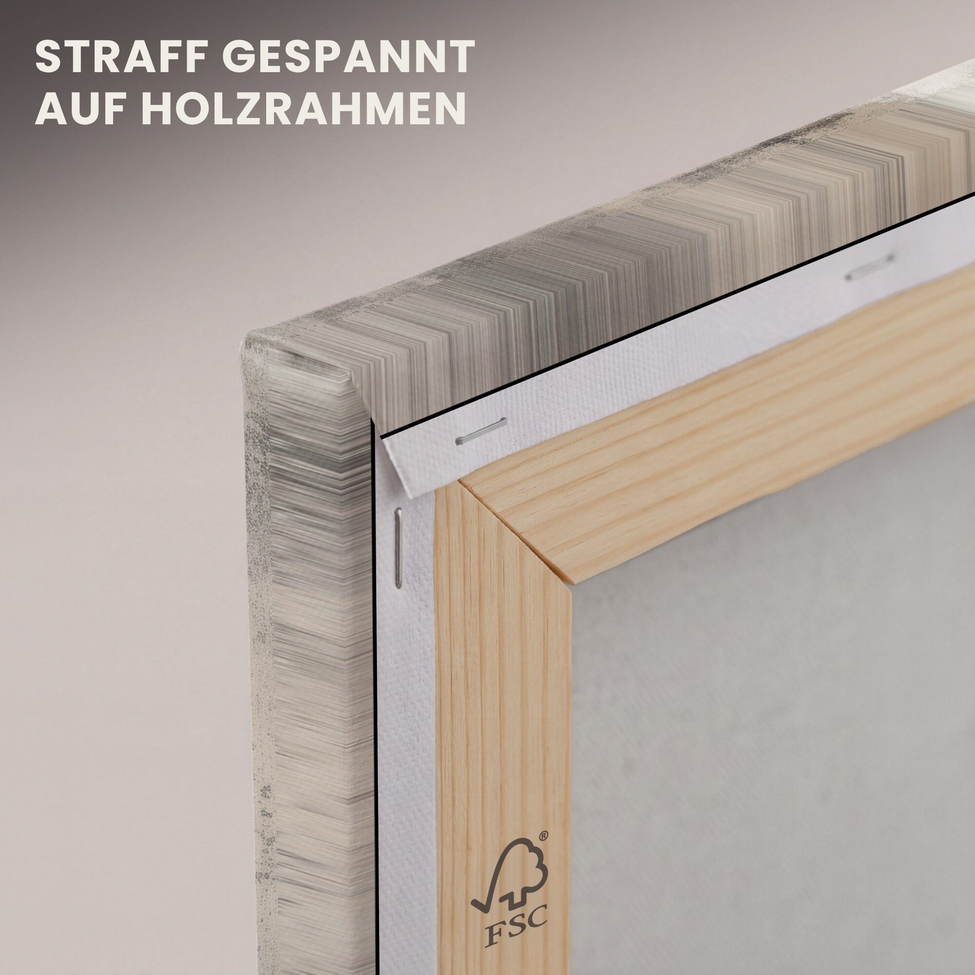 OneMillionCanvasses® Leinwandbild Wabi sabi - Pflanze - Beige, Fotodruck (1 St), Wandbild, Deko Schlafzimmer Wohnzimmer Flur 20x20 cm – Bild 5 von 5
