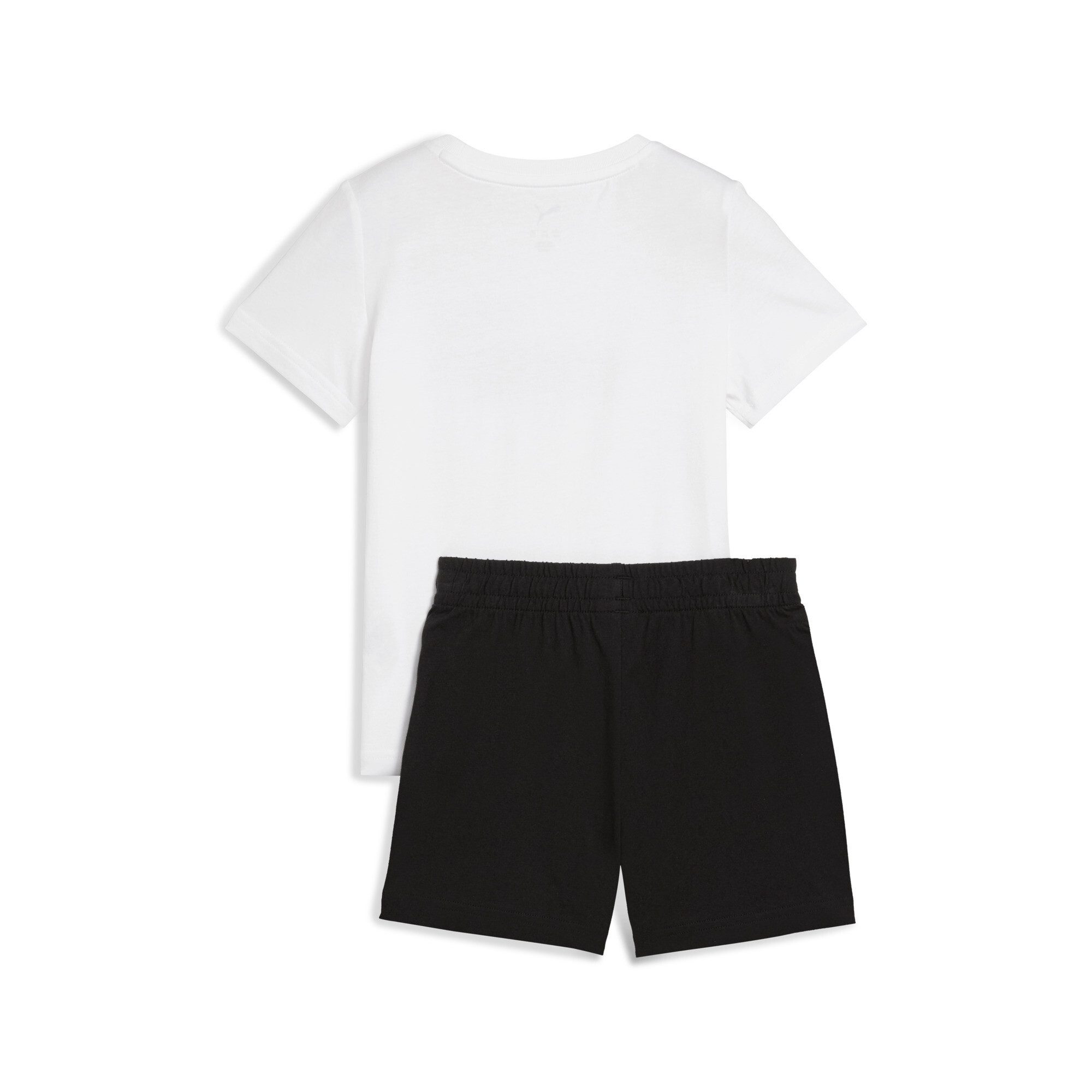 PUMA Trainingsanzug ESS NO1 LOGO TEE AND SHORTS SET PS (2-tlg), zweiteiliges Set, T-Shirt mit geripptem Rundhalsausschnitt