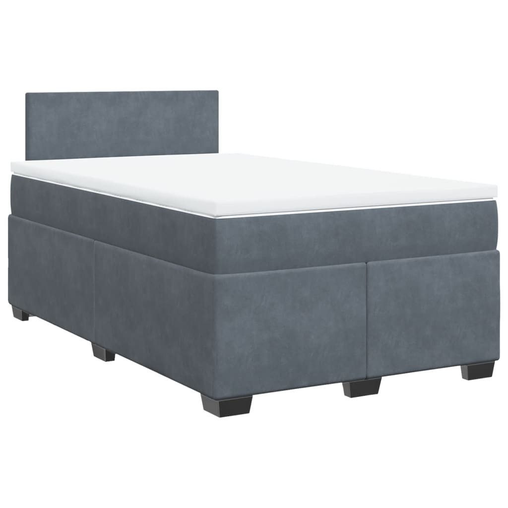 vidaXL Bett Boxspringbett mit Matratze Dunkelgrau günstig online kaufen