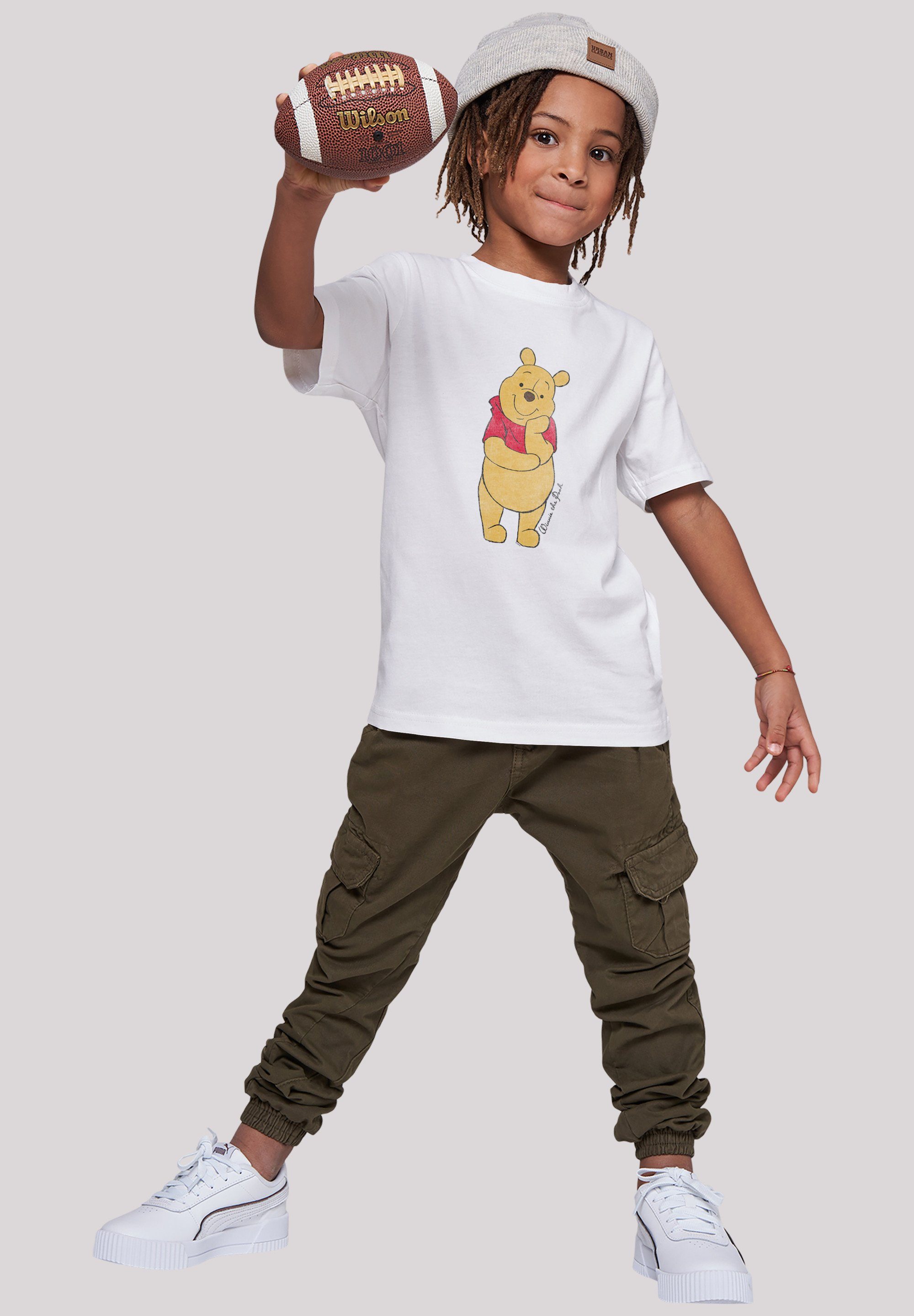 Disney T-Shirt Unisex F4NT4STIC Pooh weiß Kinder,Premium The Winnie Classic Merch,Jungen,Mädchen,Bedruckt