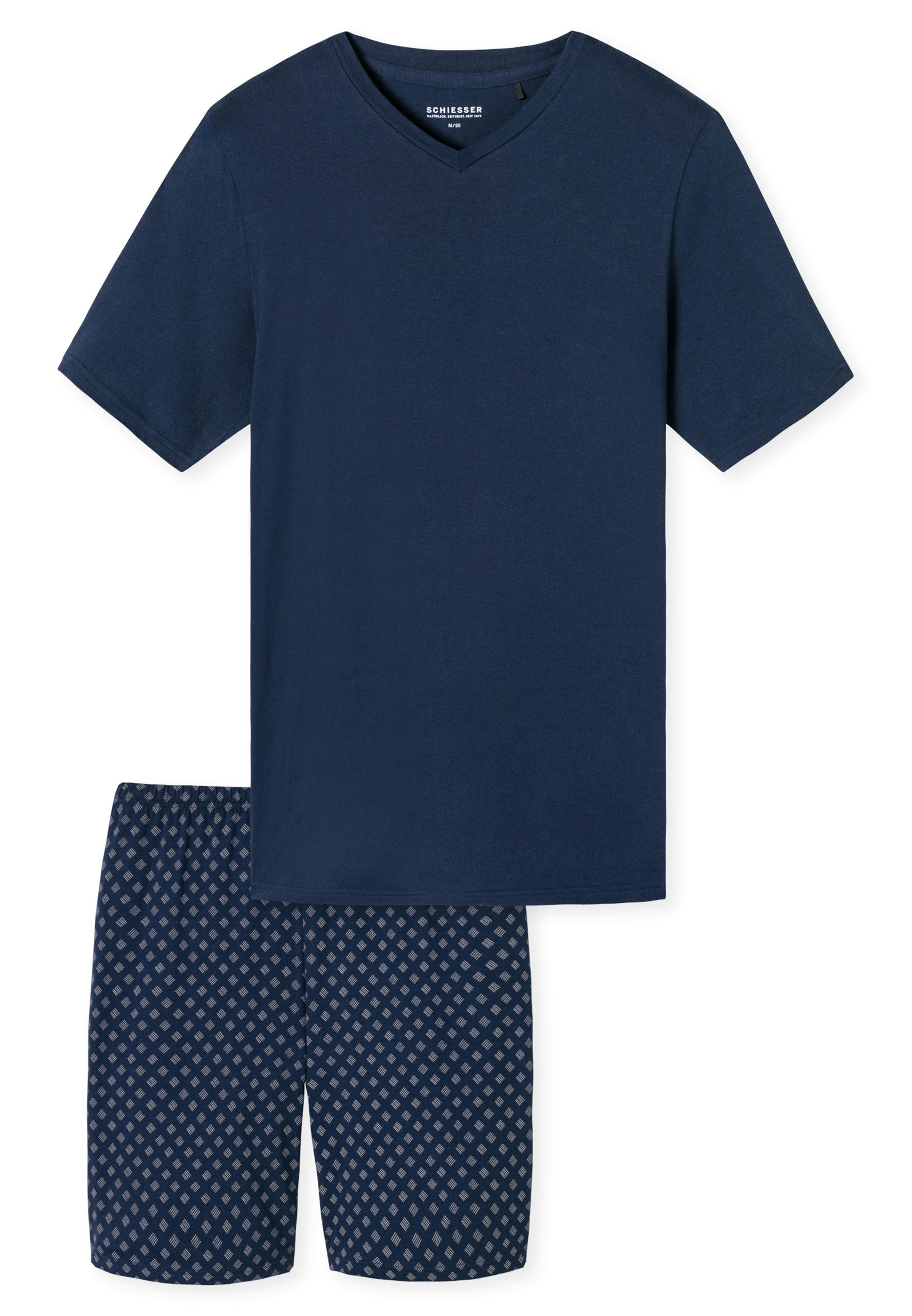 Schiesser Pyjama Casual Essentials (Set, 2 tlg) Schlafanzug - Baumwolle - A günstig online kaufen
