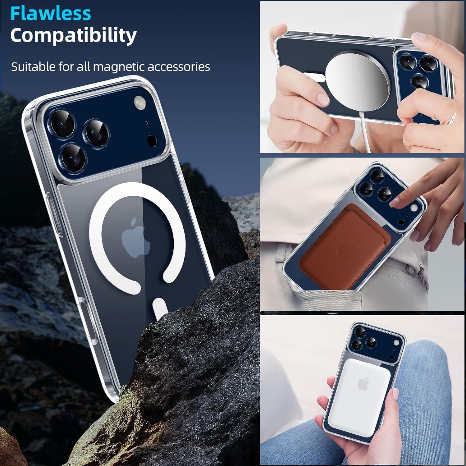 MSM Handyhülle 3in1 Schutzglas für iPhone 17 Pro / Pro Max Panzerfolie MagSafe Hülle – Bild 4 von 5