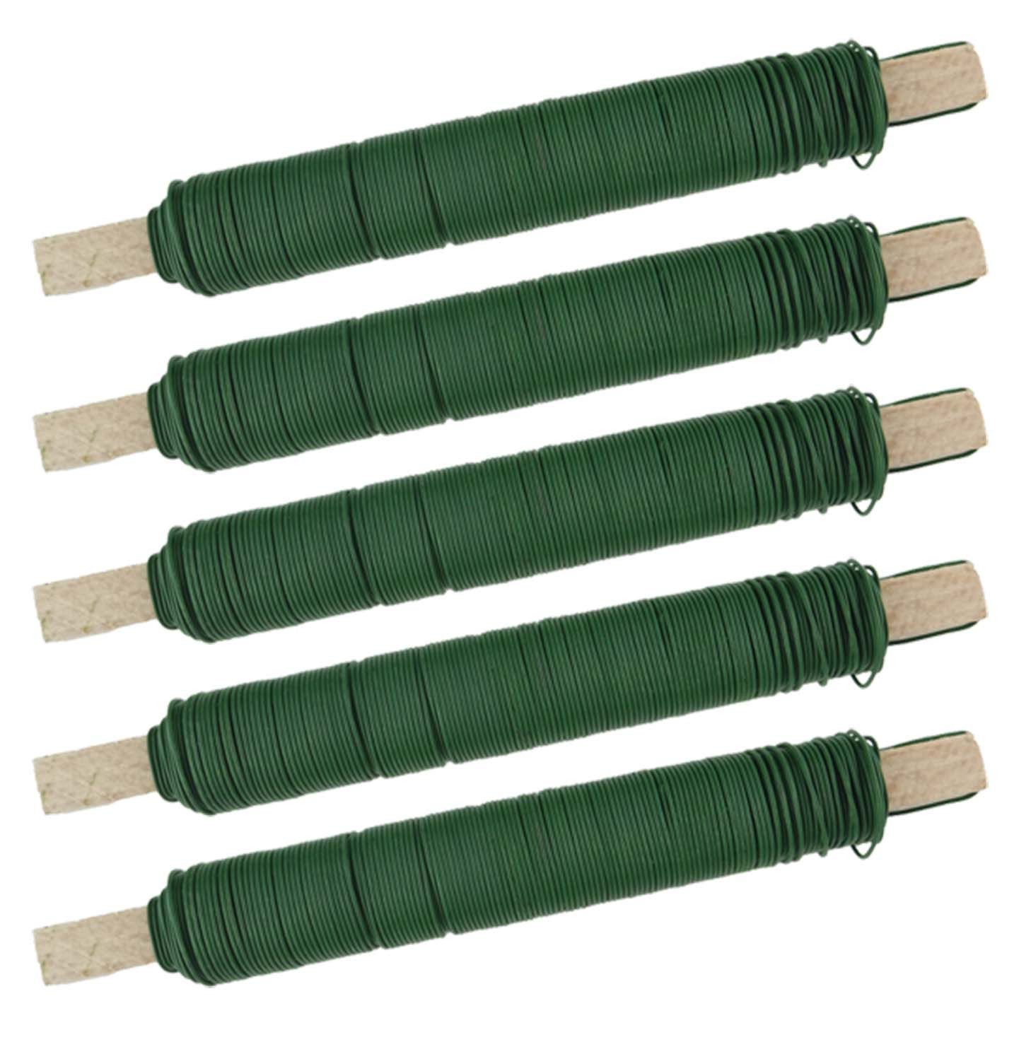 Wickeldraht Wickeldraht Bindedraht Basteldraht Pflanzendraht grün 5 Rollen