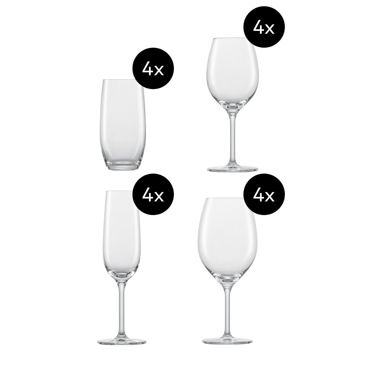 SCHOTT-ZWIESEL Gläser-Set For You, Kristallglas, 16-tlg.