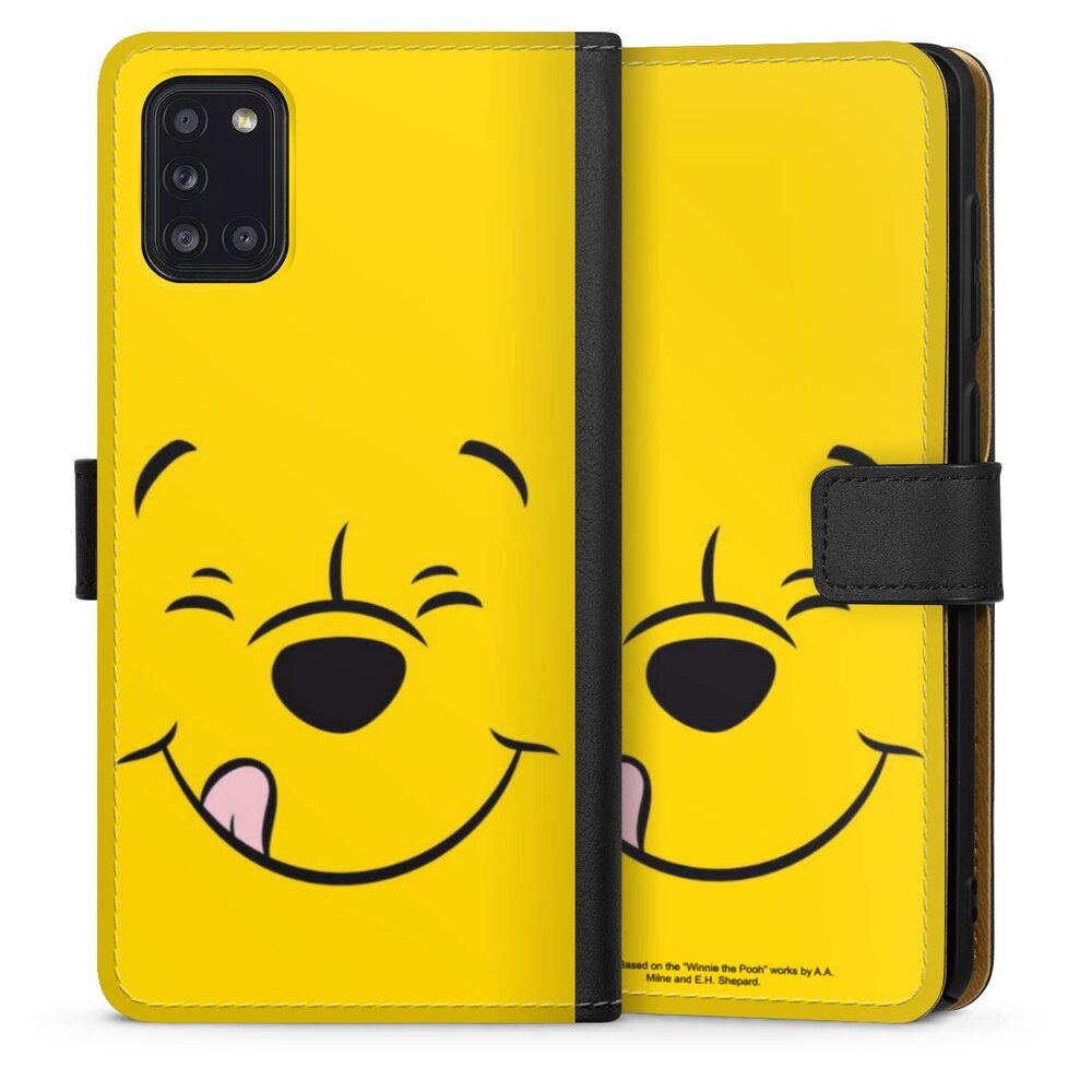 DeinDesign Handyhülle Winnie Puuh Offizielles Lizenzprodukt Disney Puuh Closeup, Samsung Galaxy A31 Hülle Flip Case Klapphülle Handytasche Leder