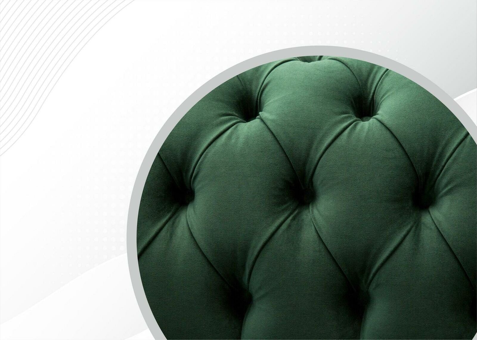 in moderne Chesterfield Chesterfield-Sofa Europe JVmoebel Große Neu, Grüne Couch Sofa Made Luxus