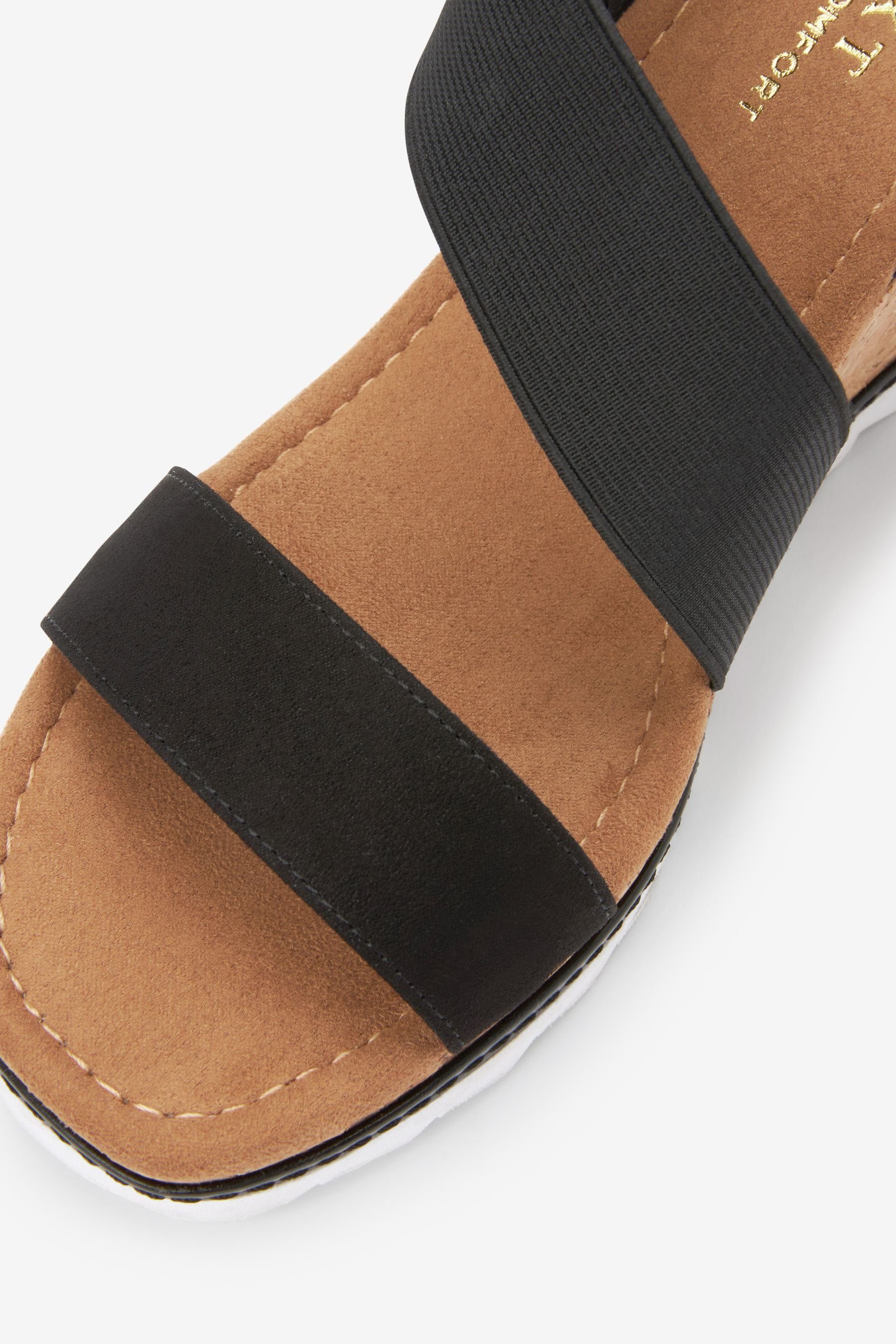 (1-tlg) Black Keilsandalette Next Schuhe Forever mit Comfort® Keilabsatz