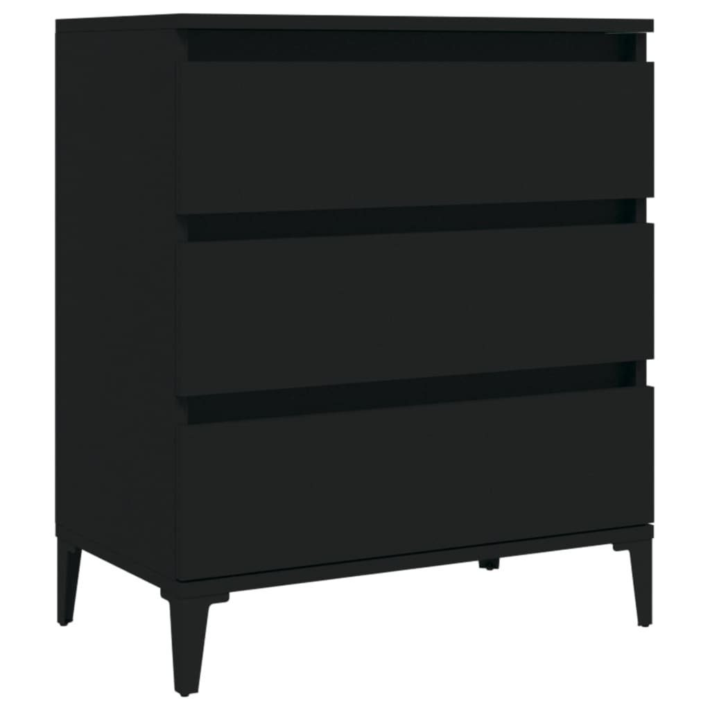 furnicato Sideboard Schwarz 60x35x70 cm Holzwerkstoff (1 St)