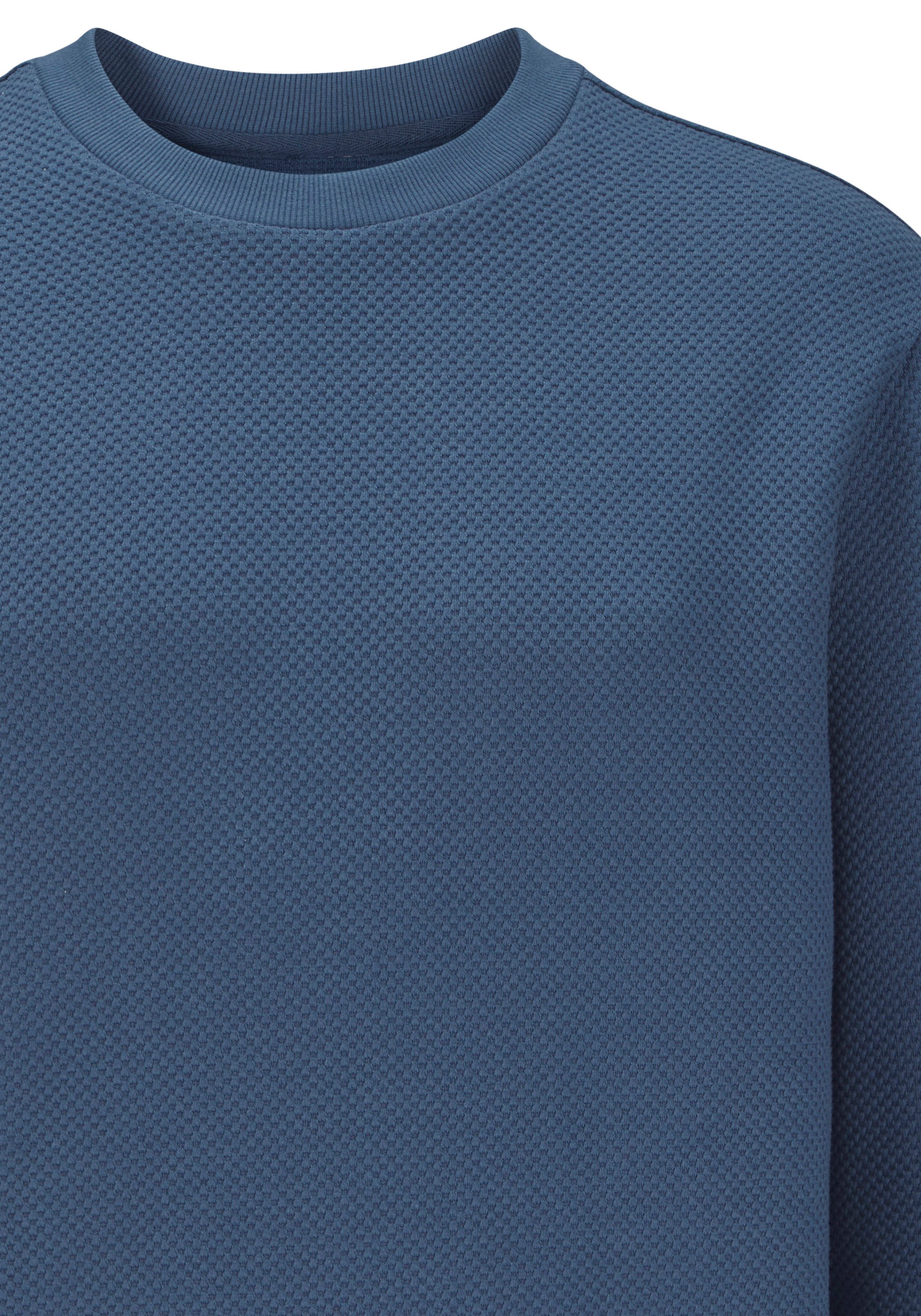 John Devin Sweatshirt Pullover aus Struktur-Qualität