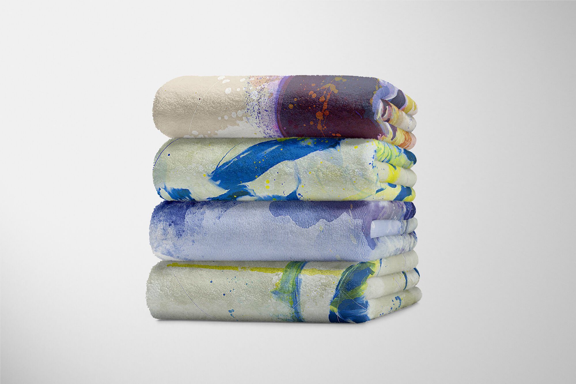 Sinus Art Handtücher Handtuch Handtuch SplashArt (1-St), Kunstvoll Serie Saunatuch Baumwolle-Polyester-Mix Tier Kingfisher, Strandhandtuch Kuscheldecke