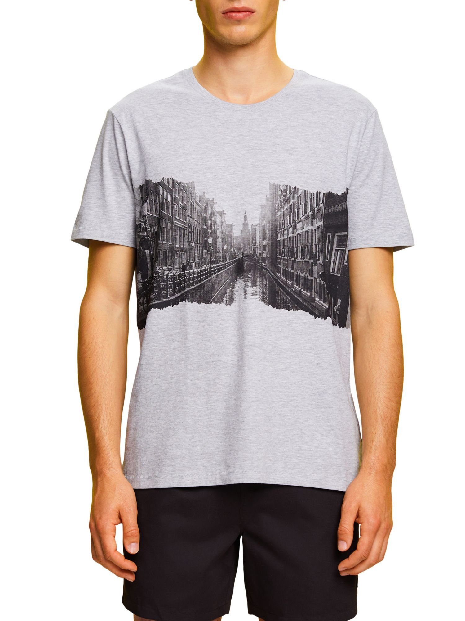 edc Esprit T-Shirt Slub-Jersey aus T-Shirt by Bedrucktes (1-tlg)