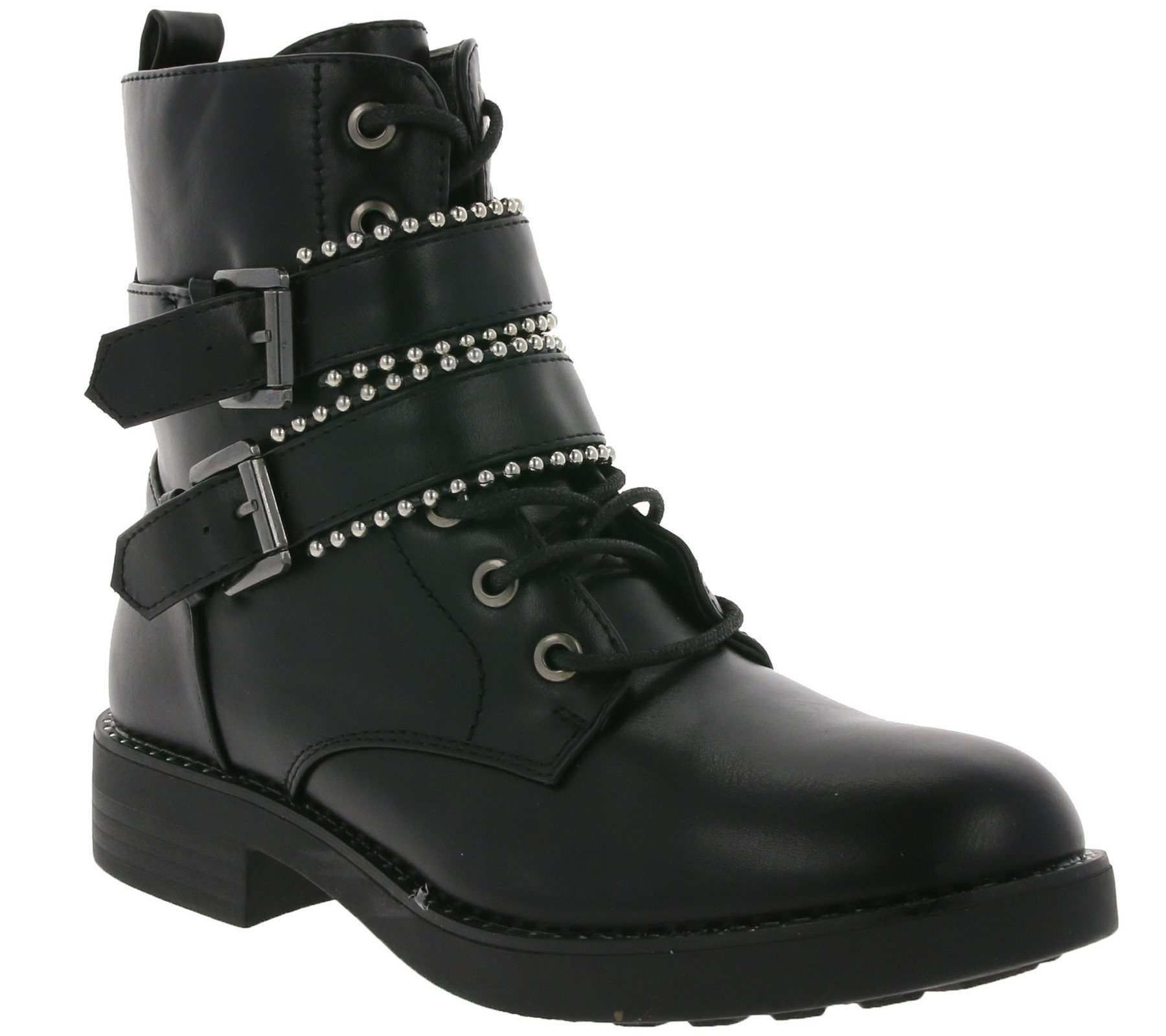 HaILY'S »HaILYS Stiefelette Schuhe angesagte Damen Schnür-Boots mit  Reißverschluss Stiefel Schwarz« Schnürstiefel online kaufen | OTTO